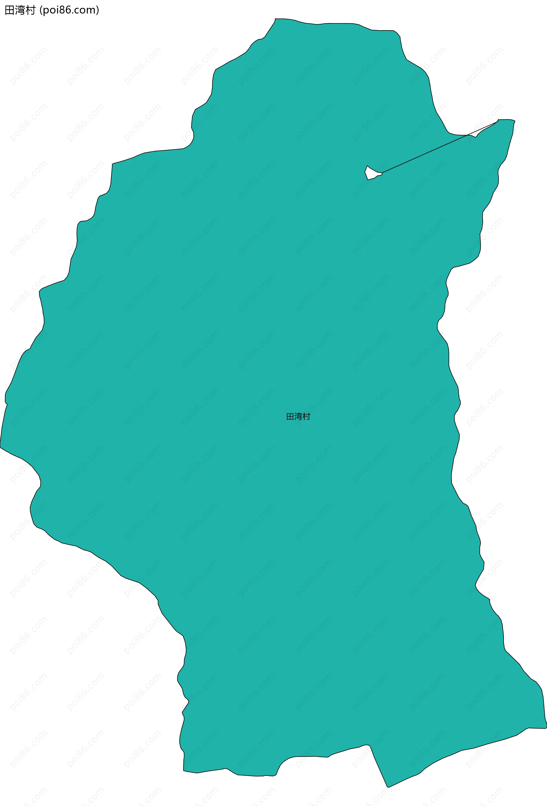 田湾村边界地图