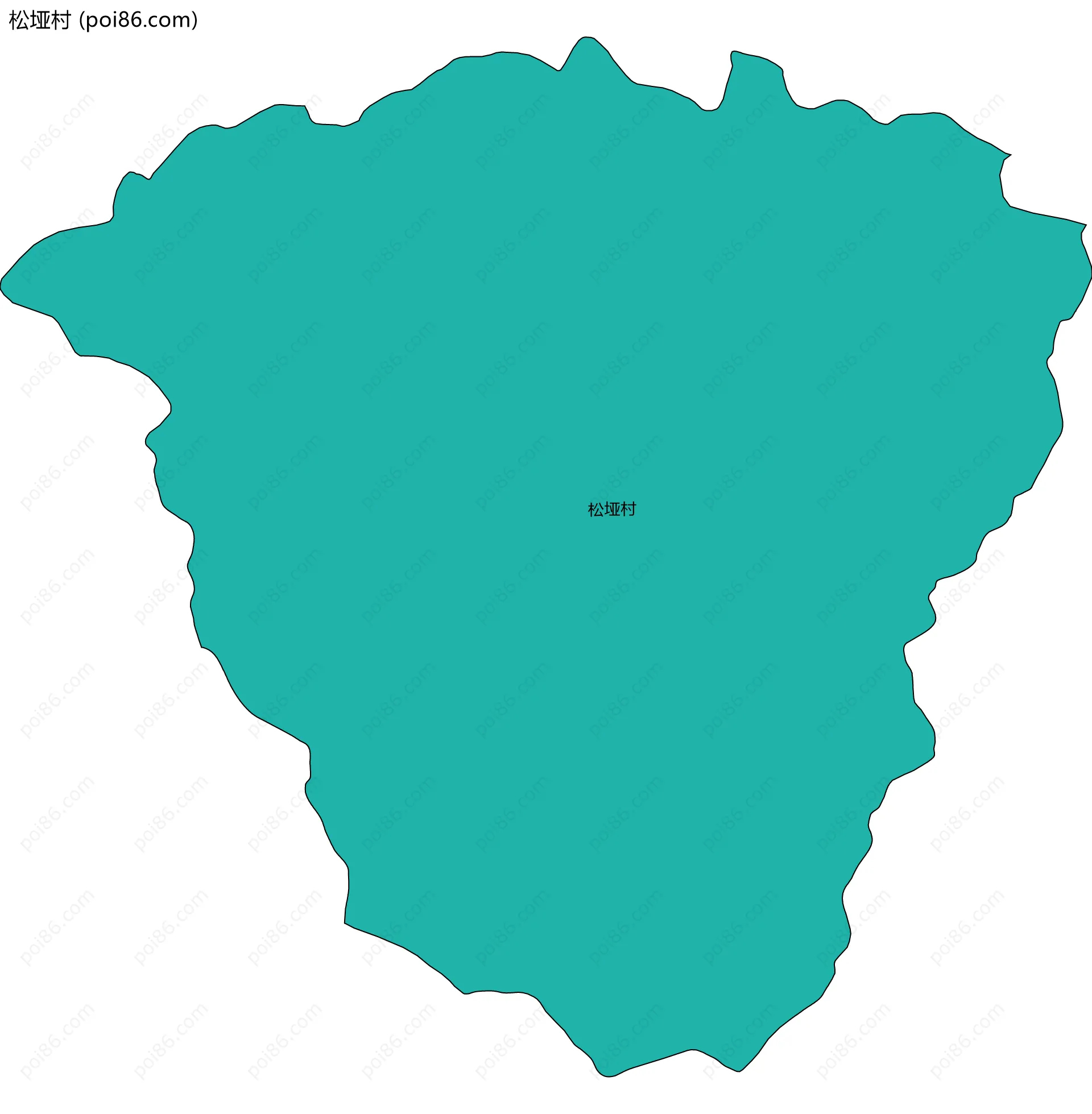 松垭村边界地图