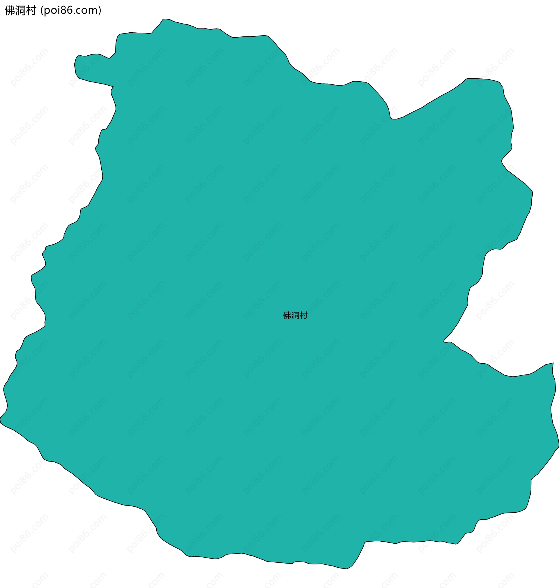 佛洞村边界地图