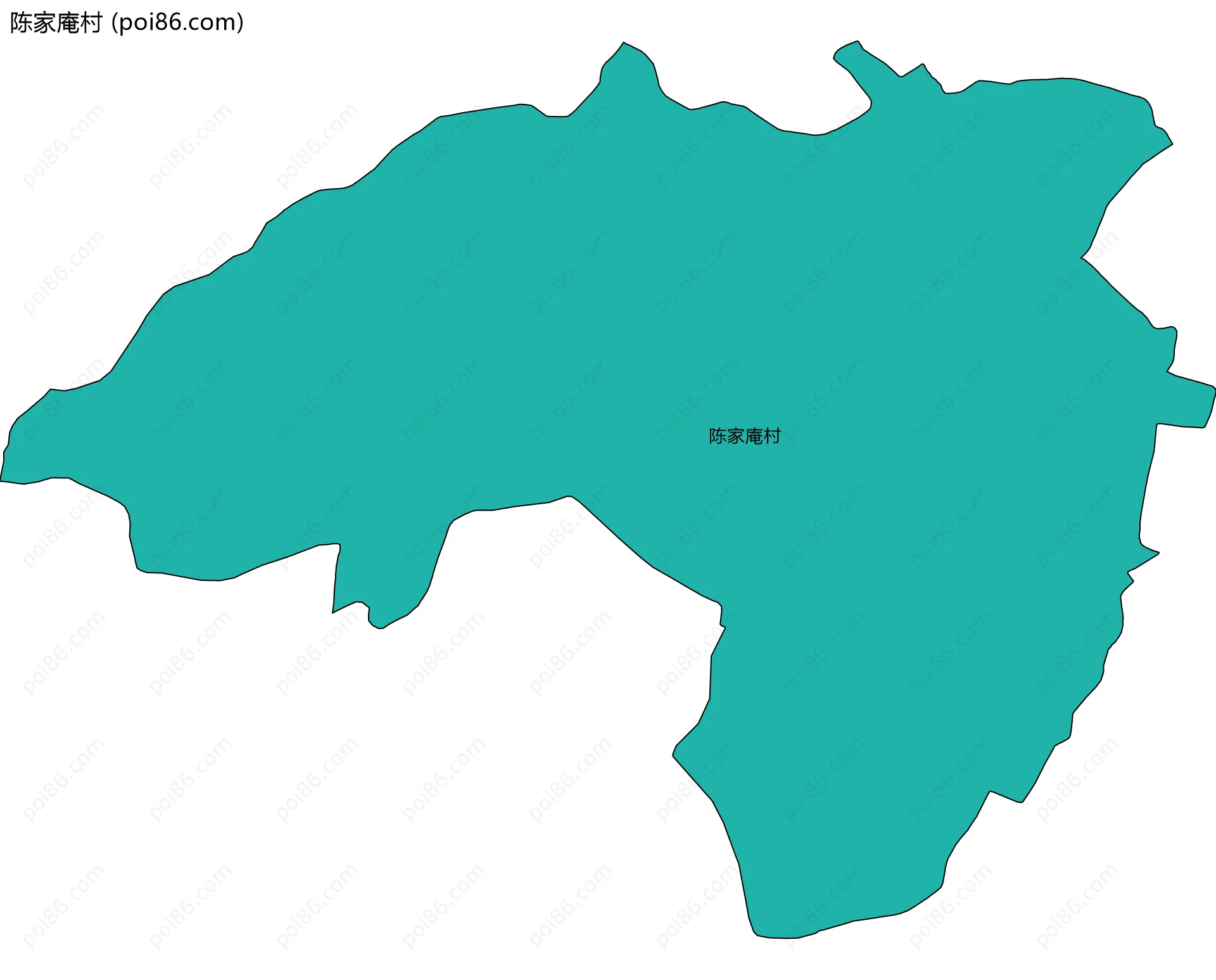 陈家庵村边界地图