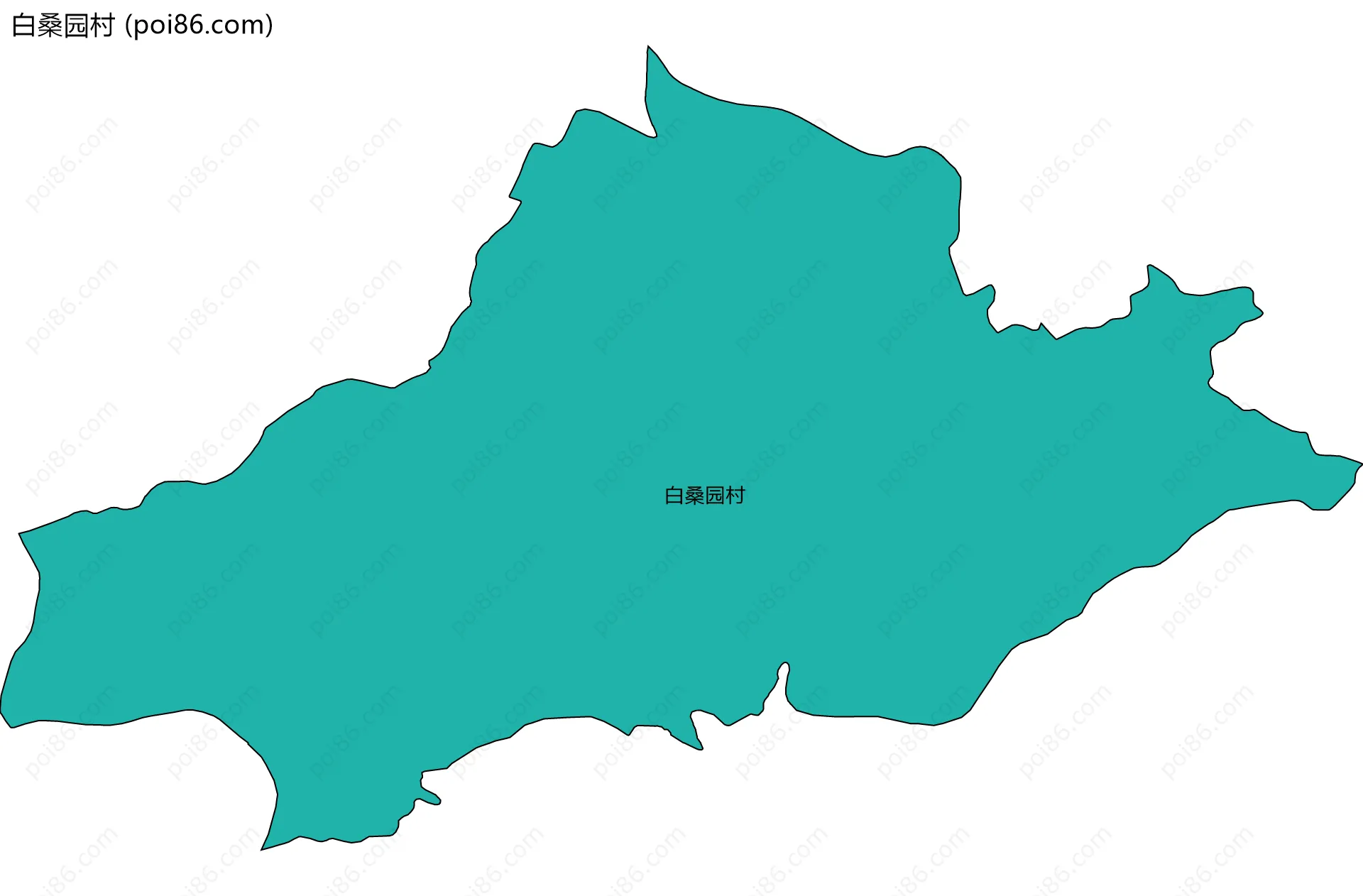 白桑园村边界地图