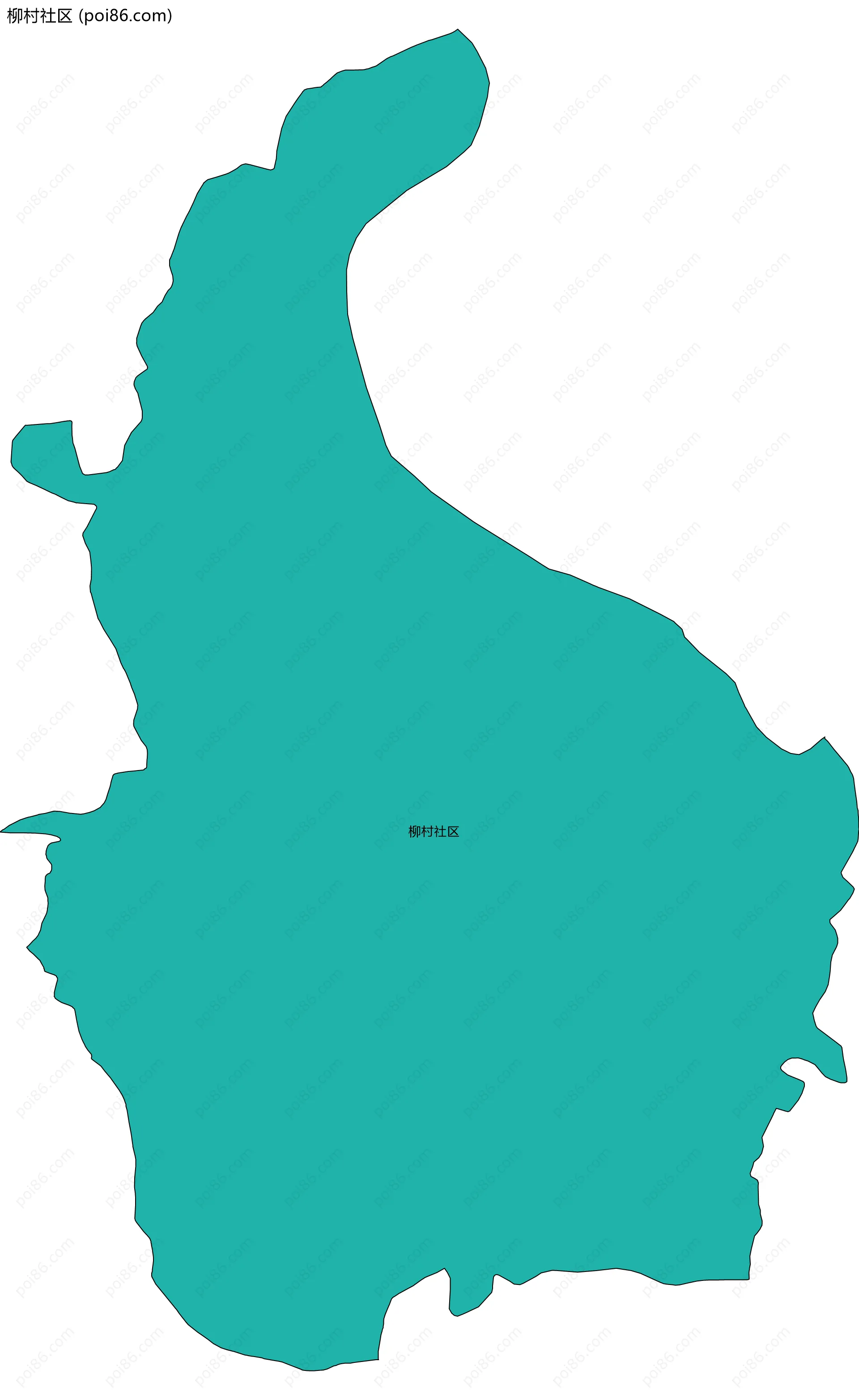 柳村社区边界地图