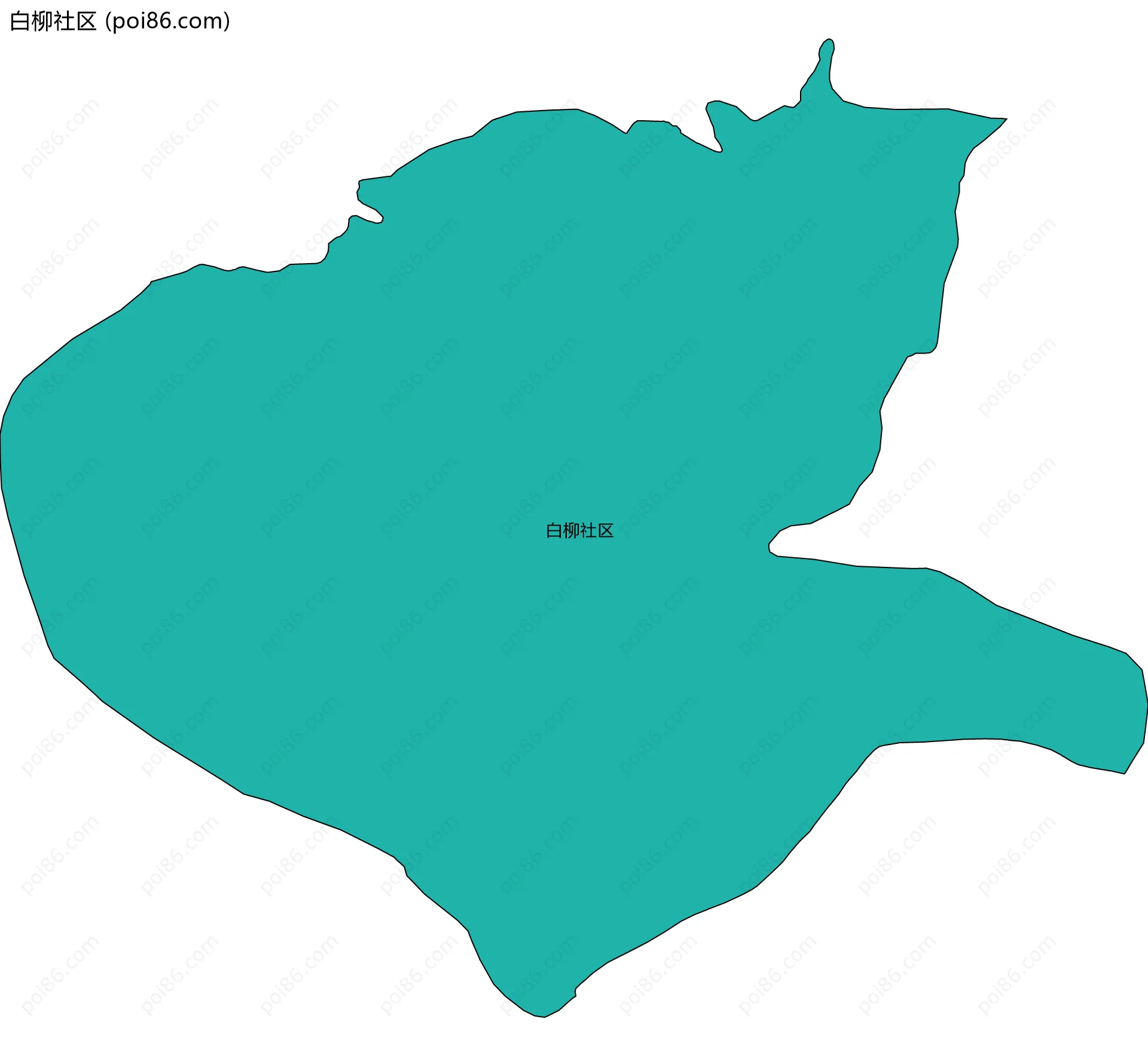 白柳社区边界地图