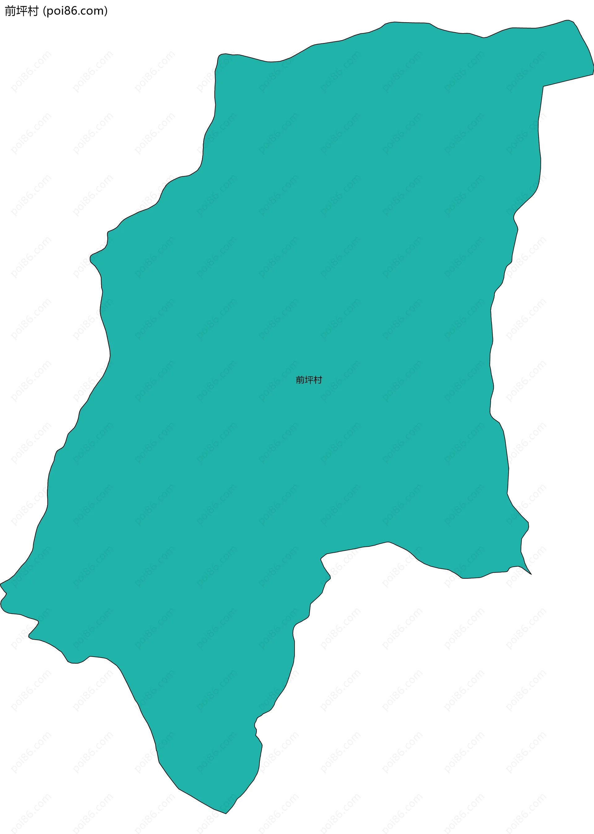 前坪村边界地图