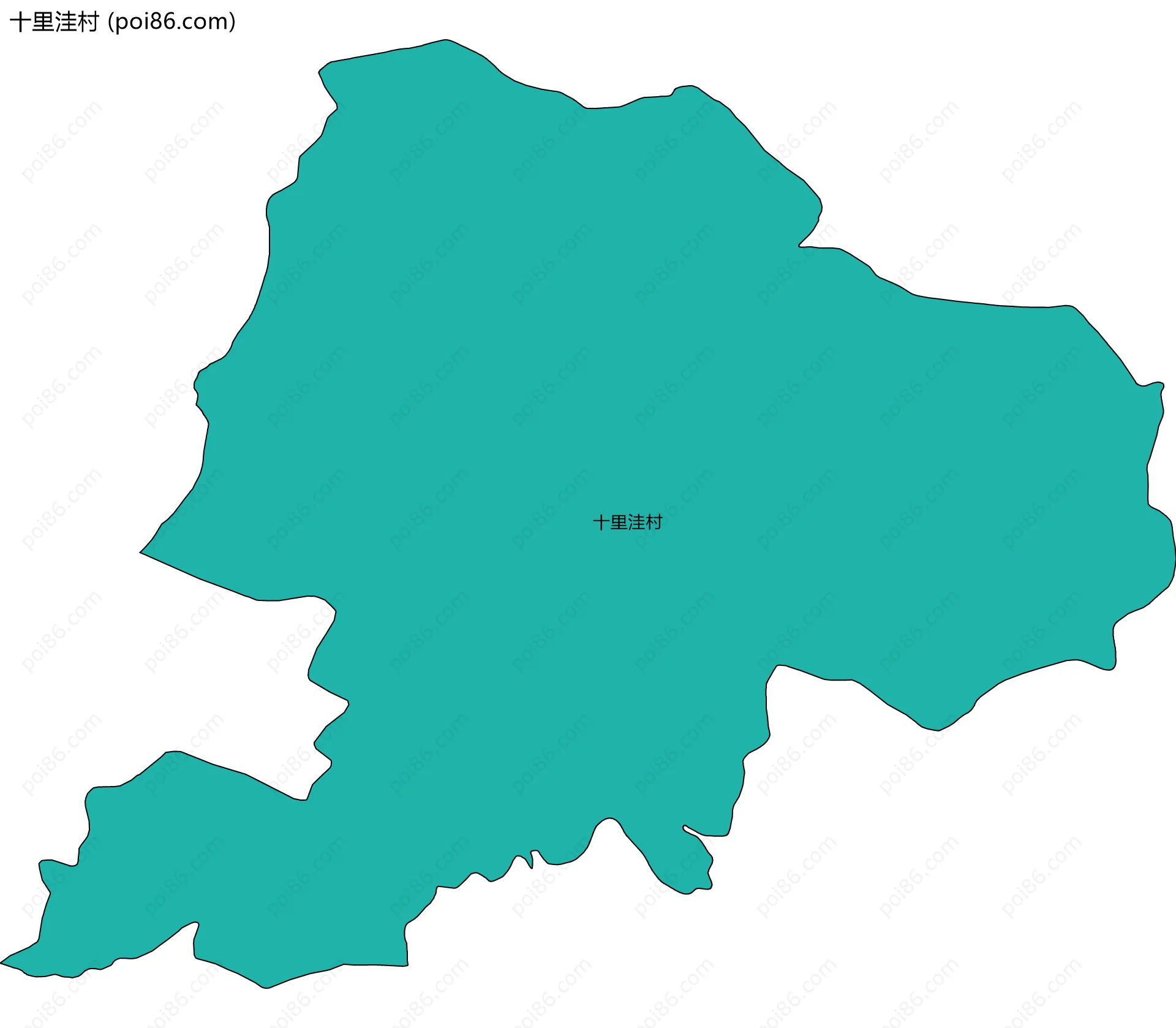 十里洼村边界地图