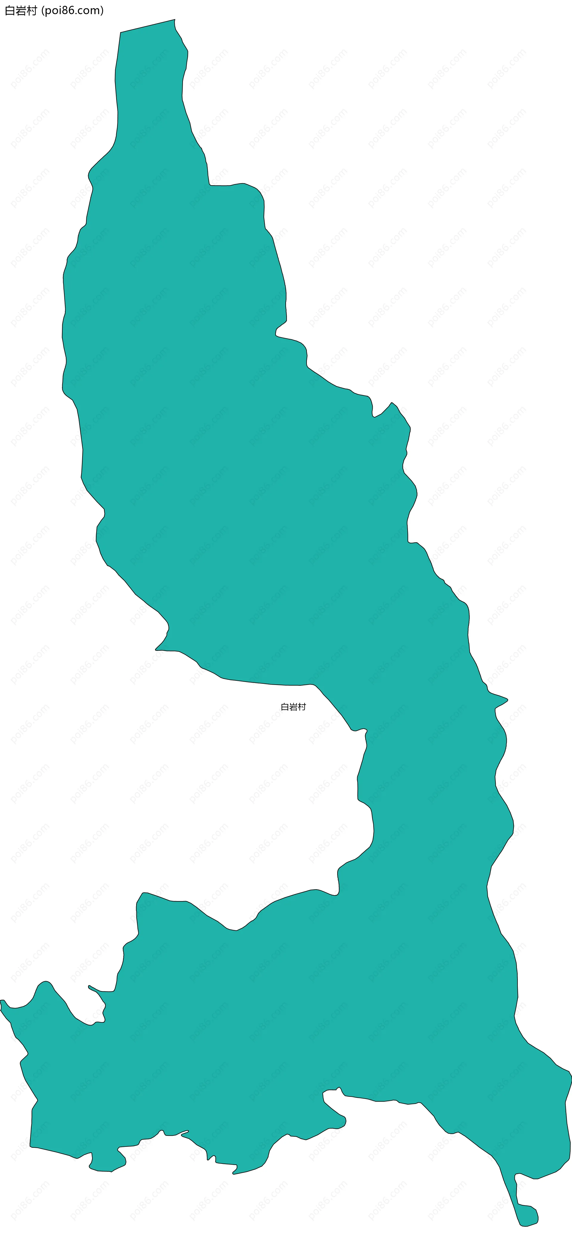 白岩村边界地图