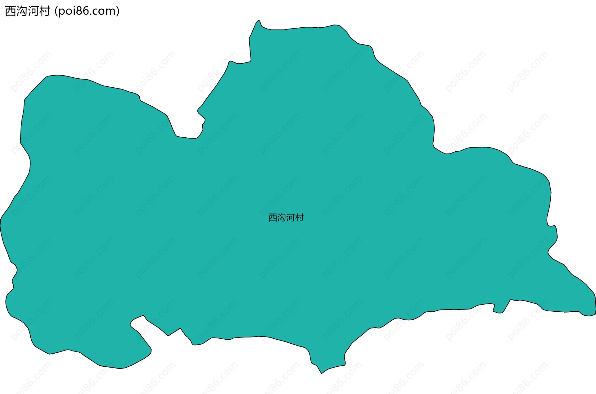 西沟河村边界地图