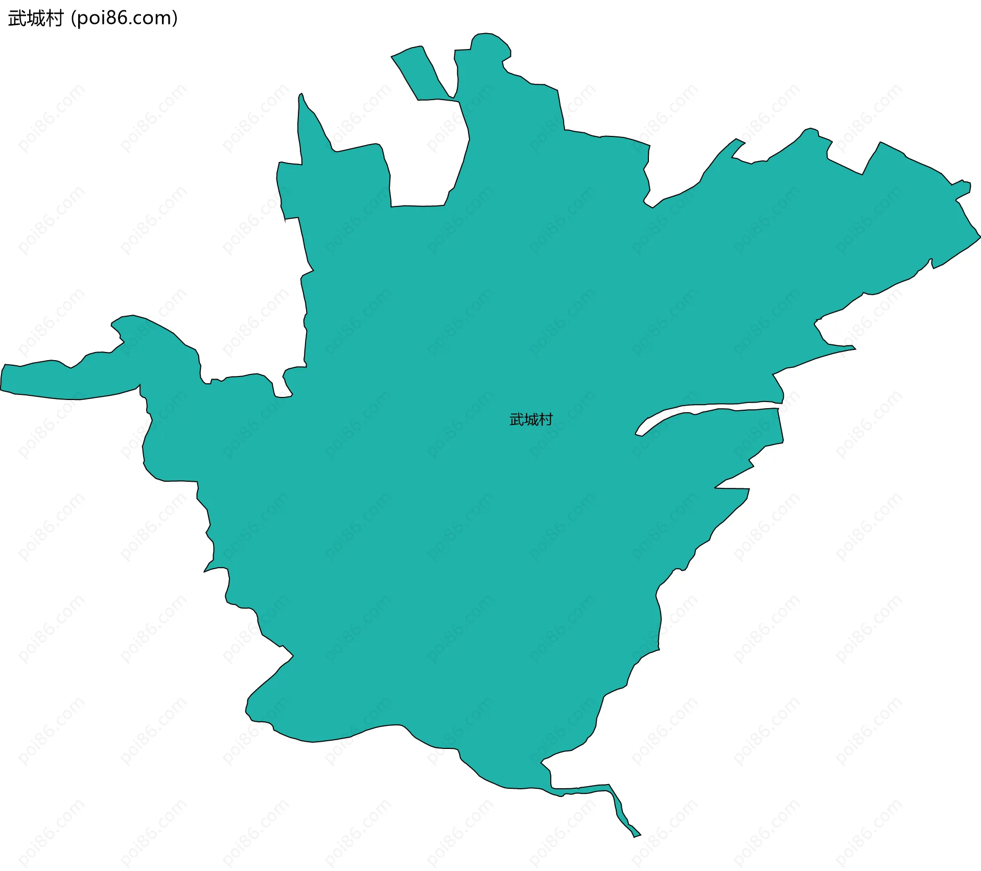 武城村边界地图