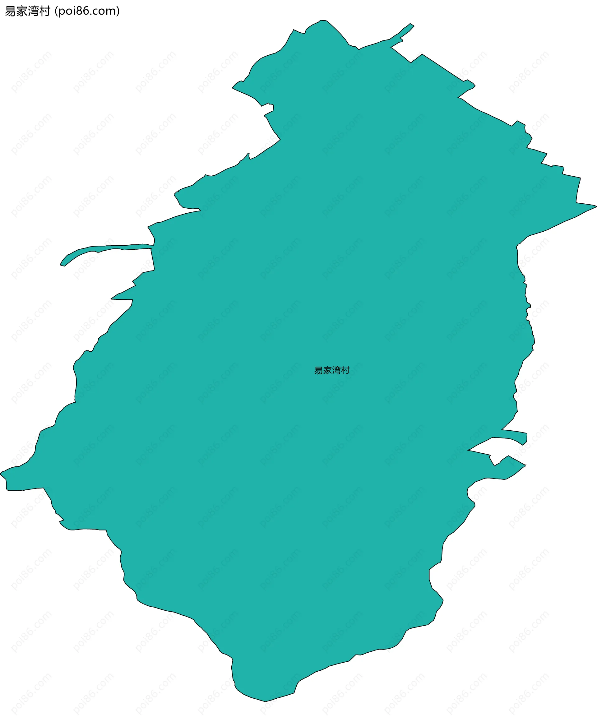 易家湾村边界地图