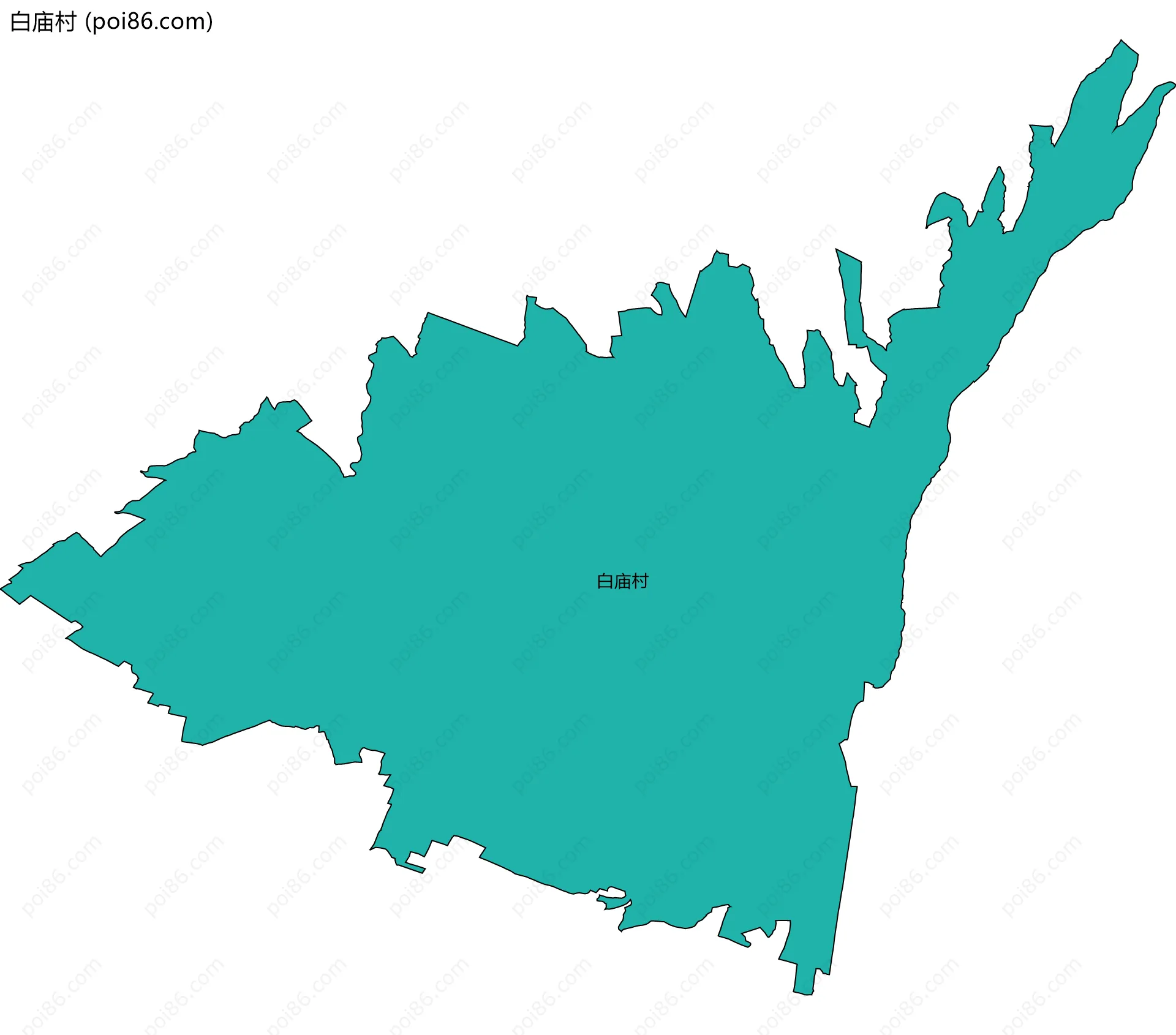白庙村边界地图