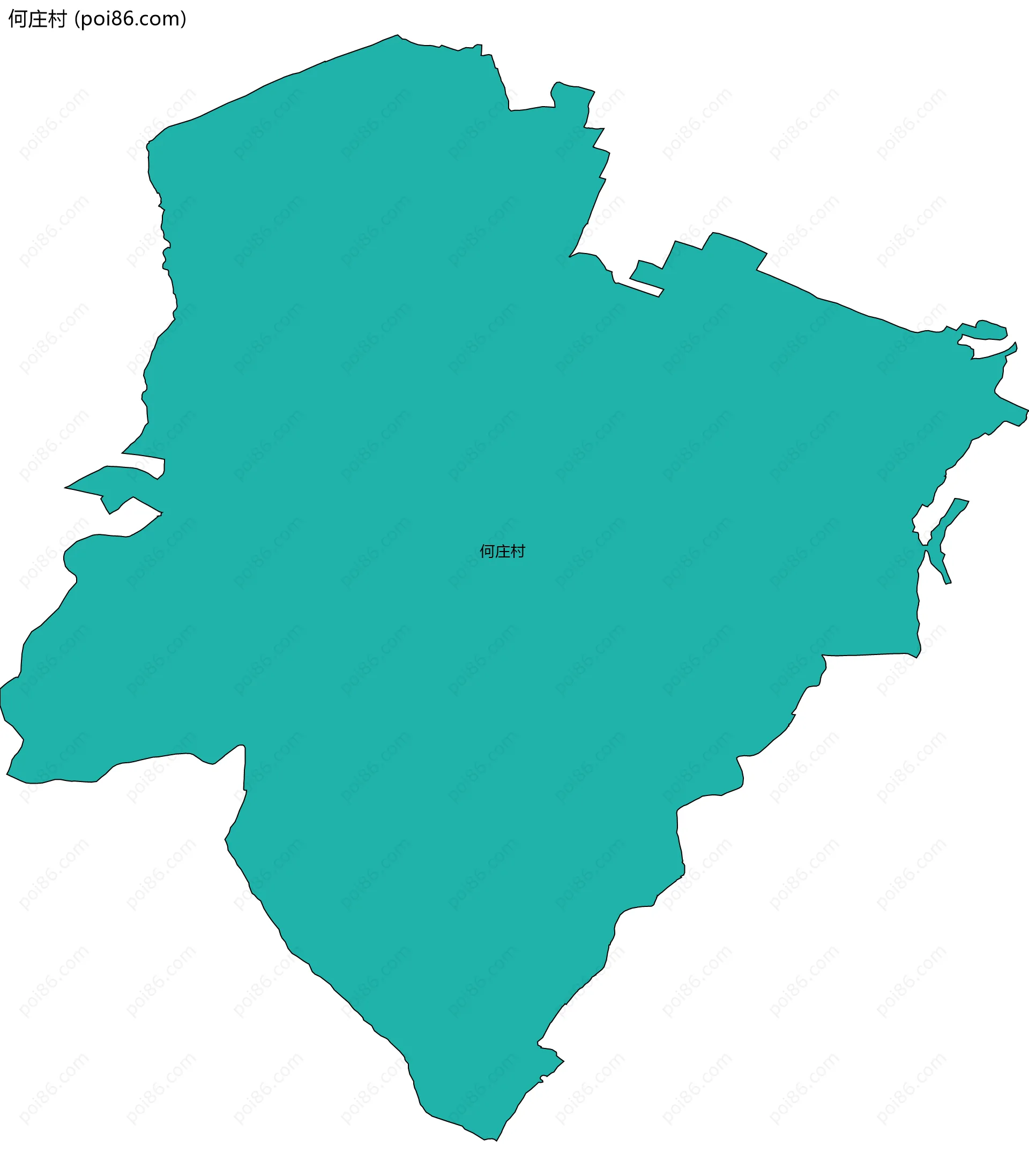 何庄村边界地图