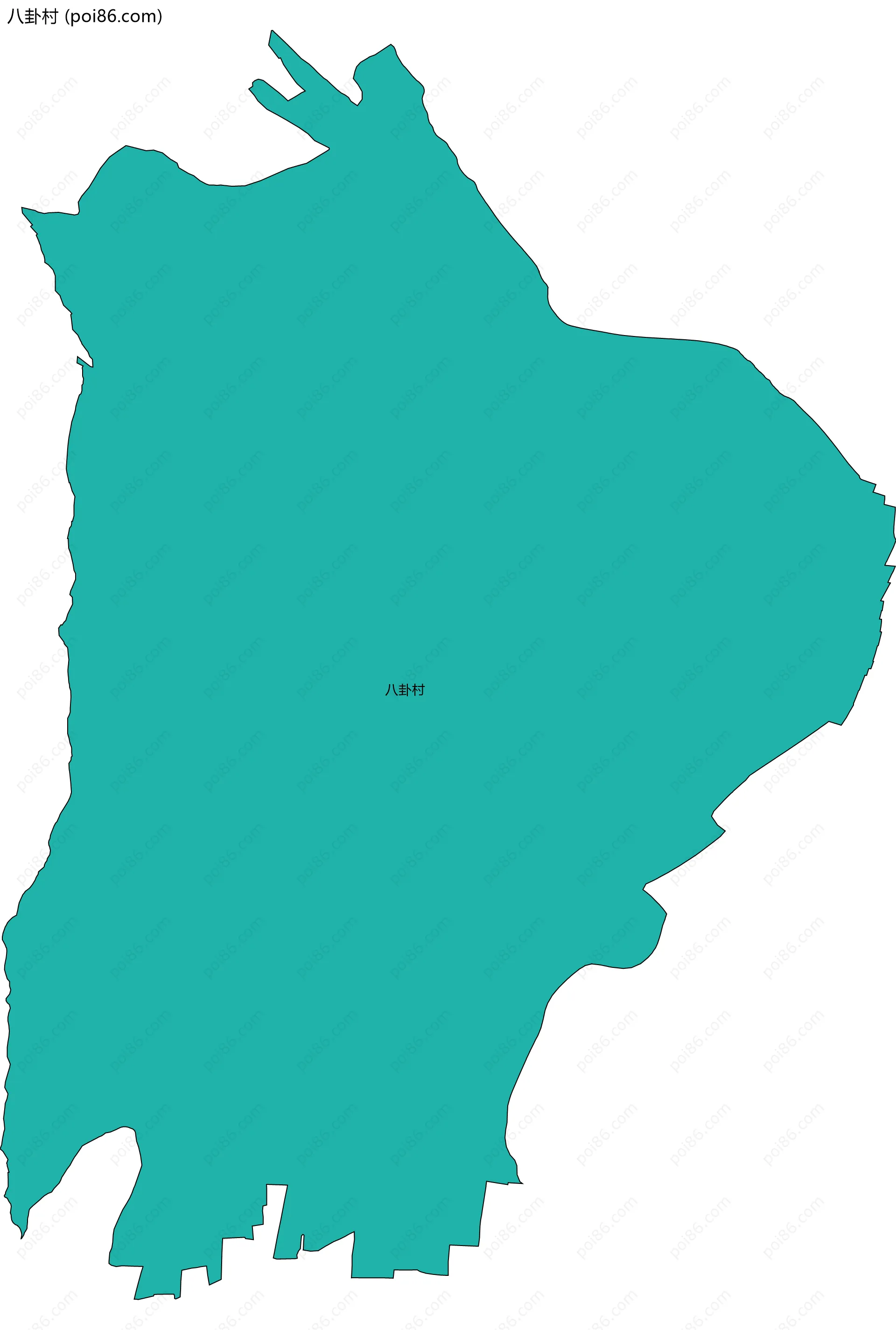 八卦村边界地图