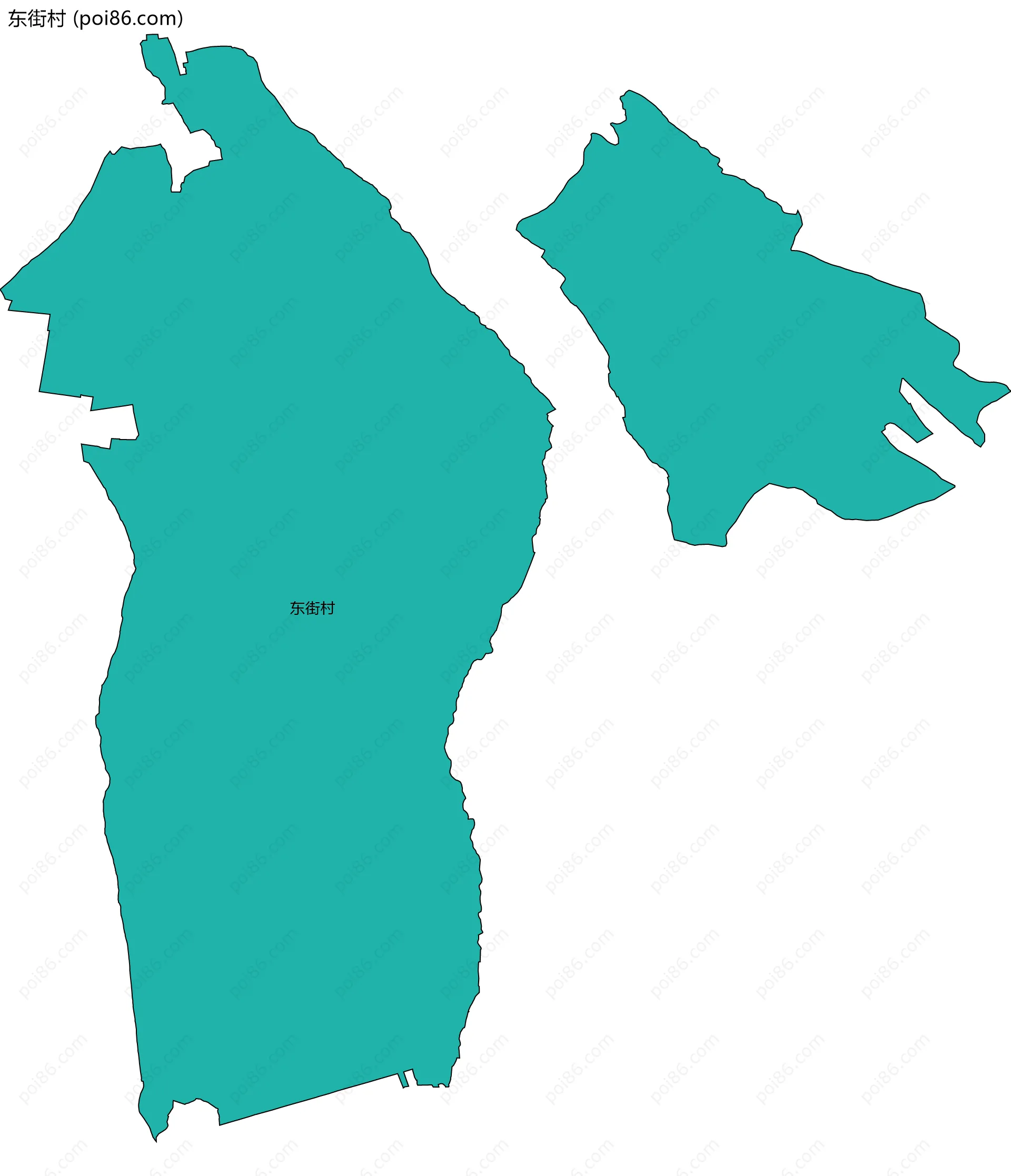 东街村边界地图