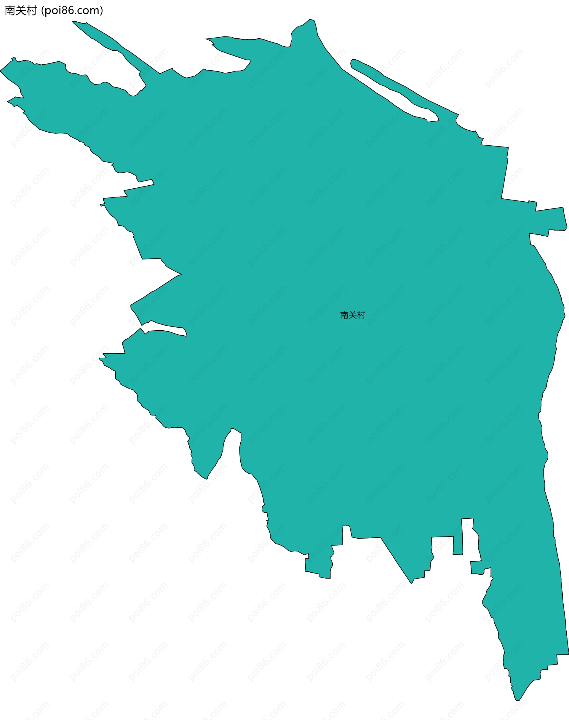 南关村边界地图