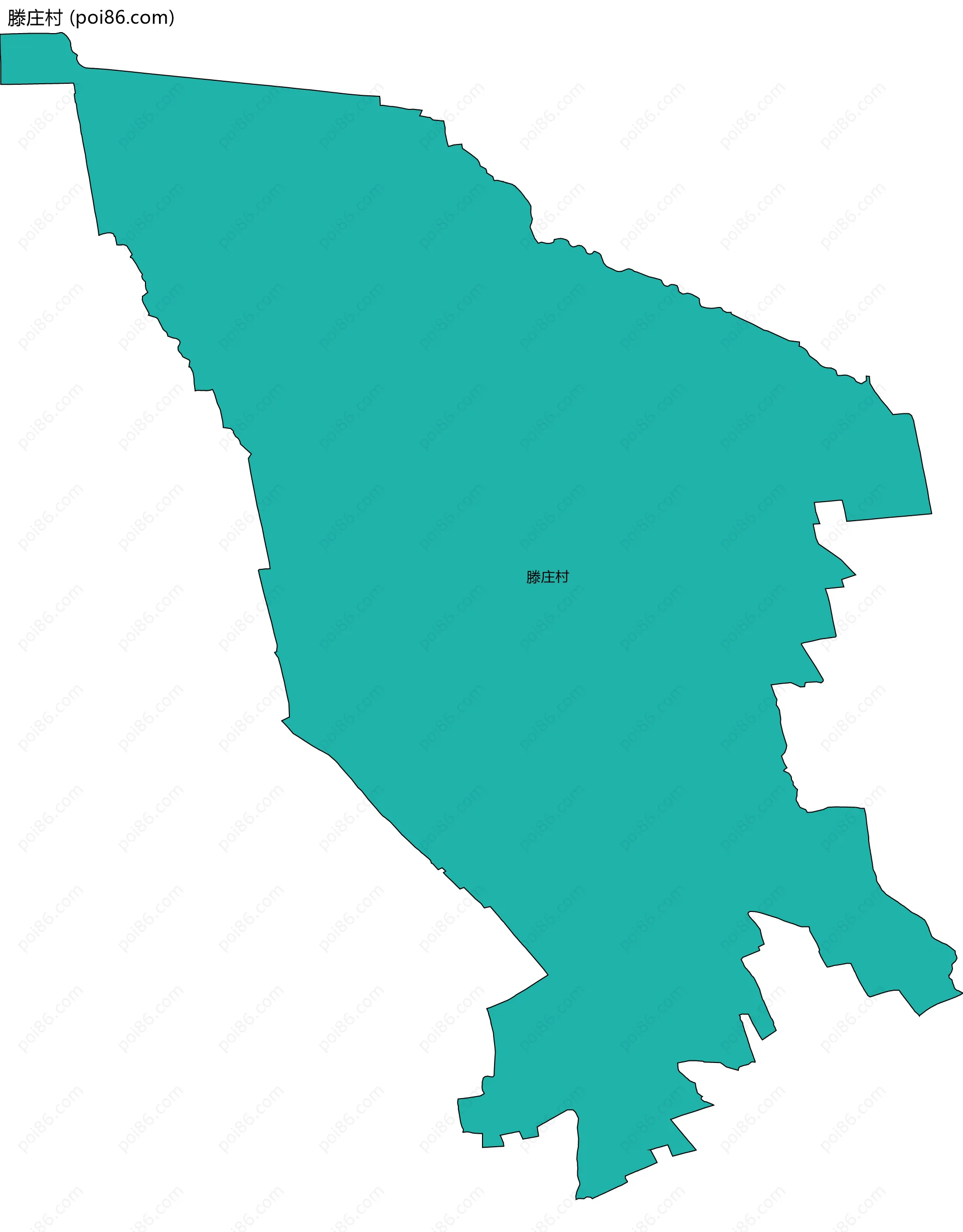 滕庄村边界地图