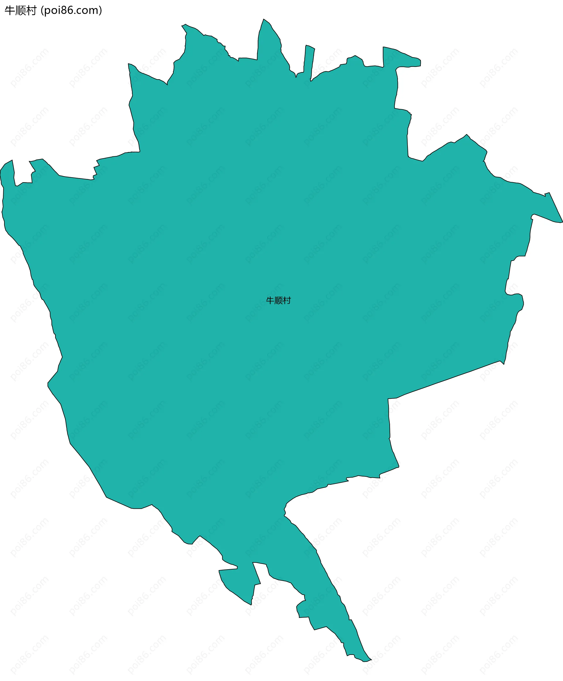 牛顺村边界地图