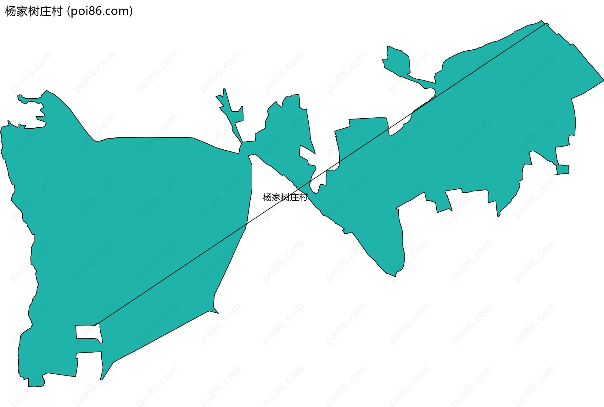 杨家树庄村边界地图