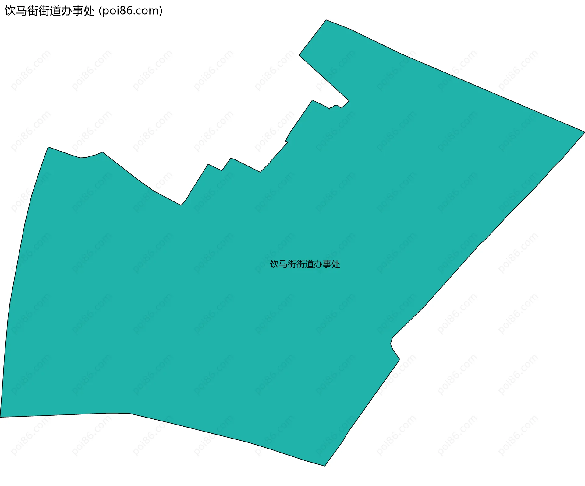 饮马街街道办事处边界地图