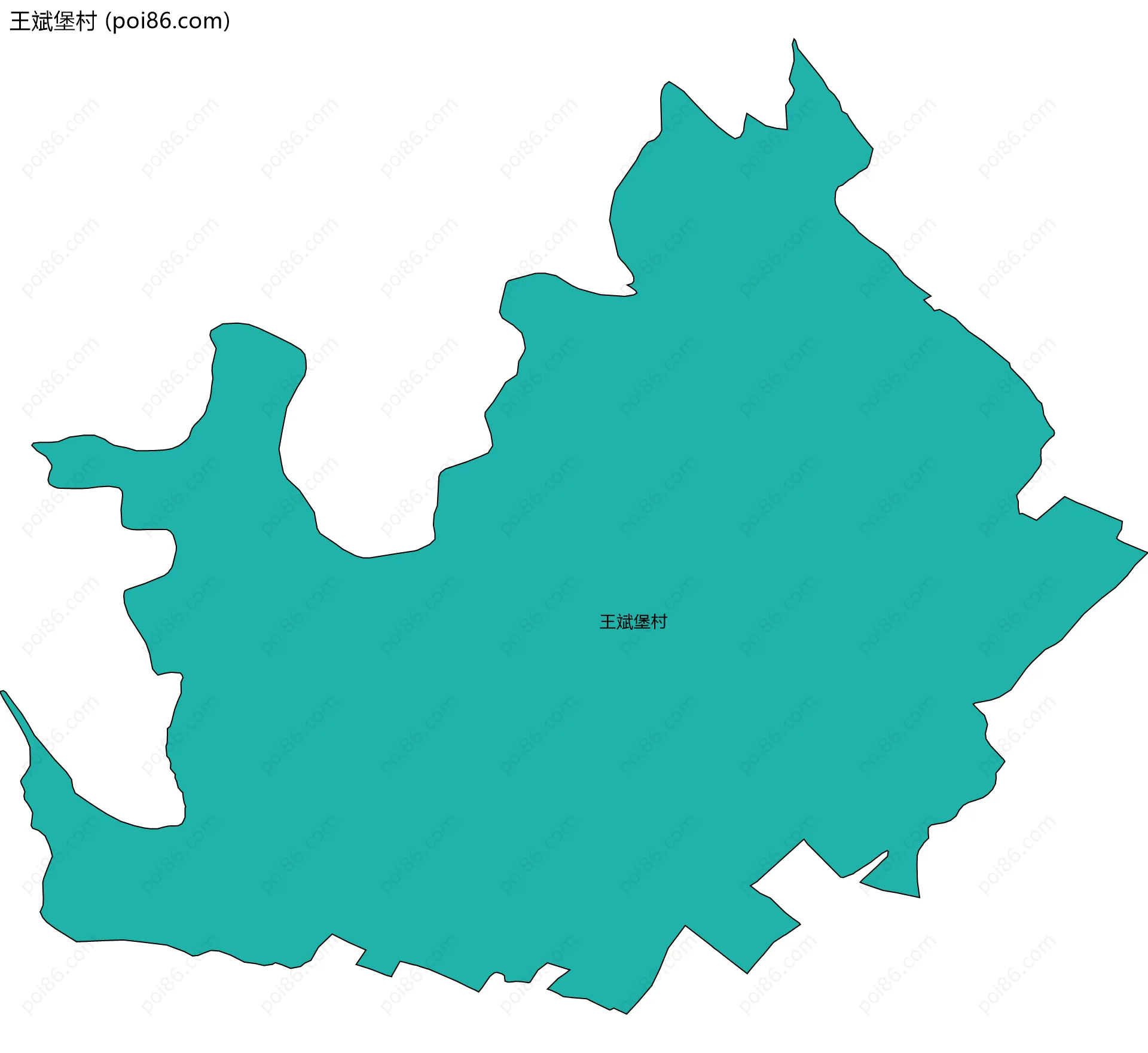 王斌堡村边界地图