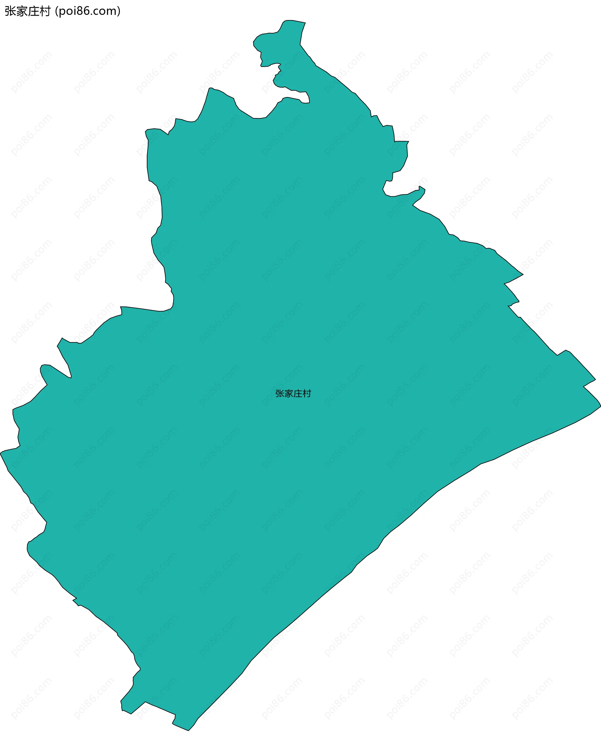 张家庄村边界地图