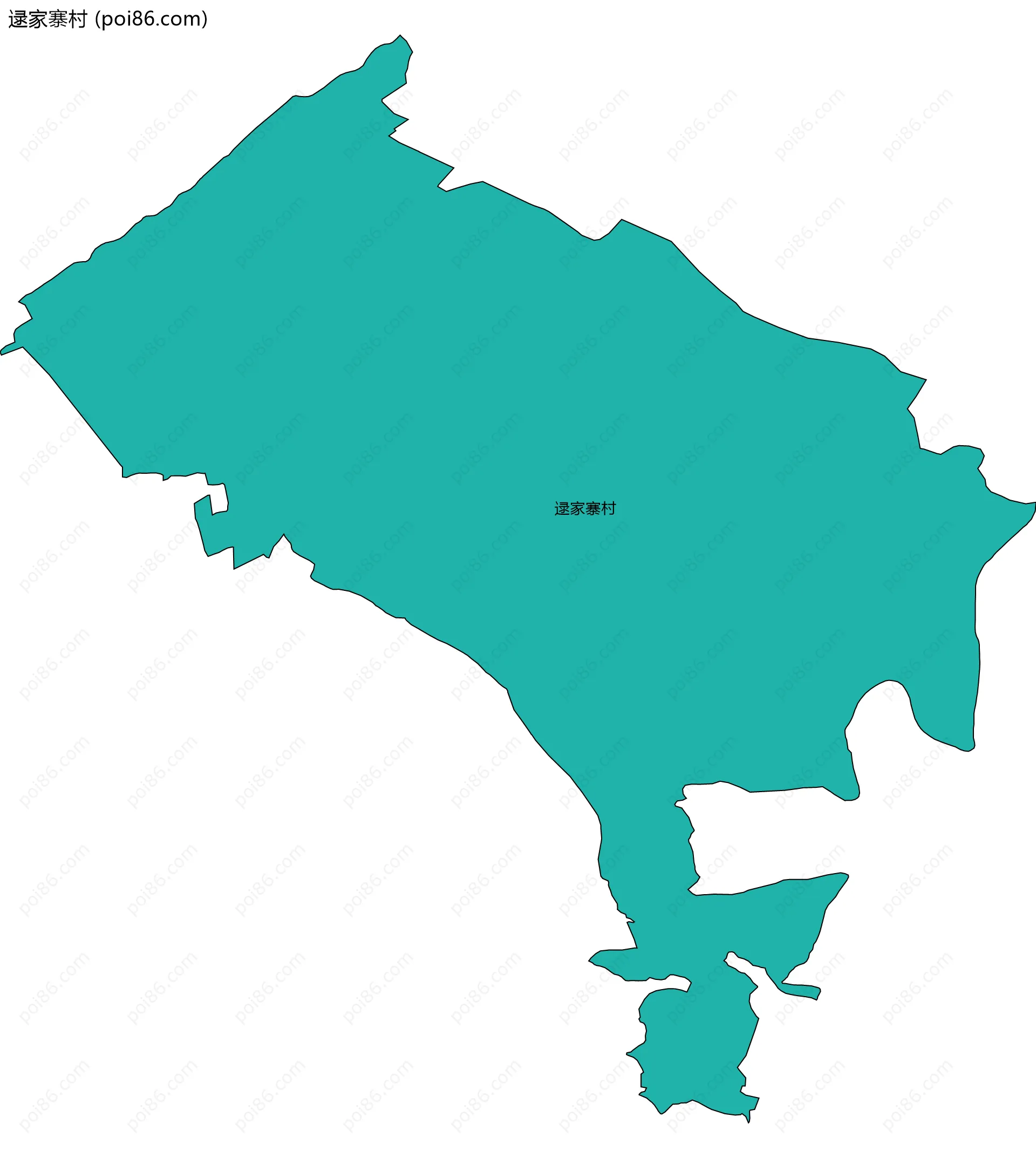 逯家寨村边界地图