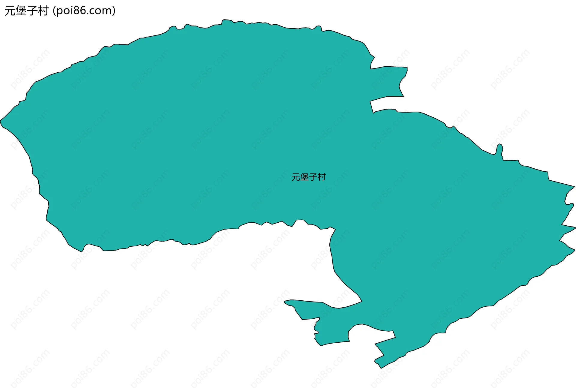 元堡子村边界地图