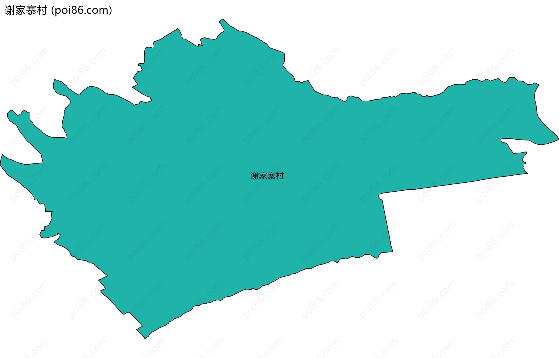 谢家寨村边界地图