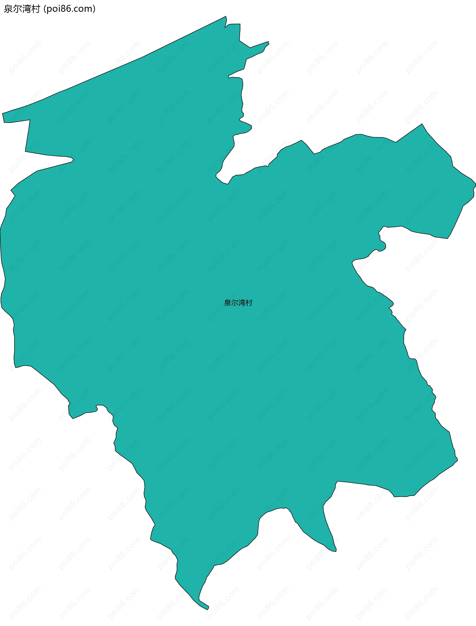 泉尔湾村边界地图