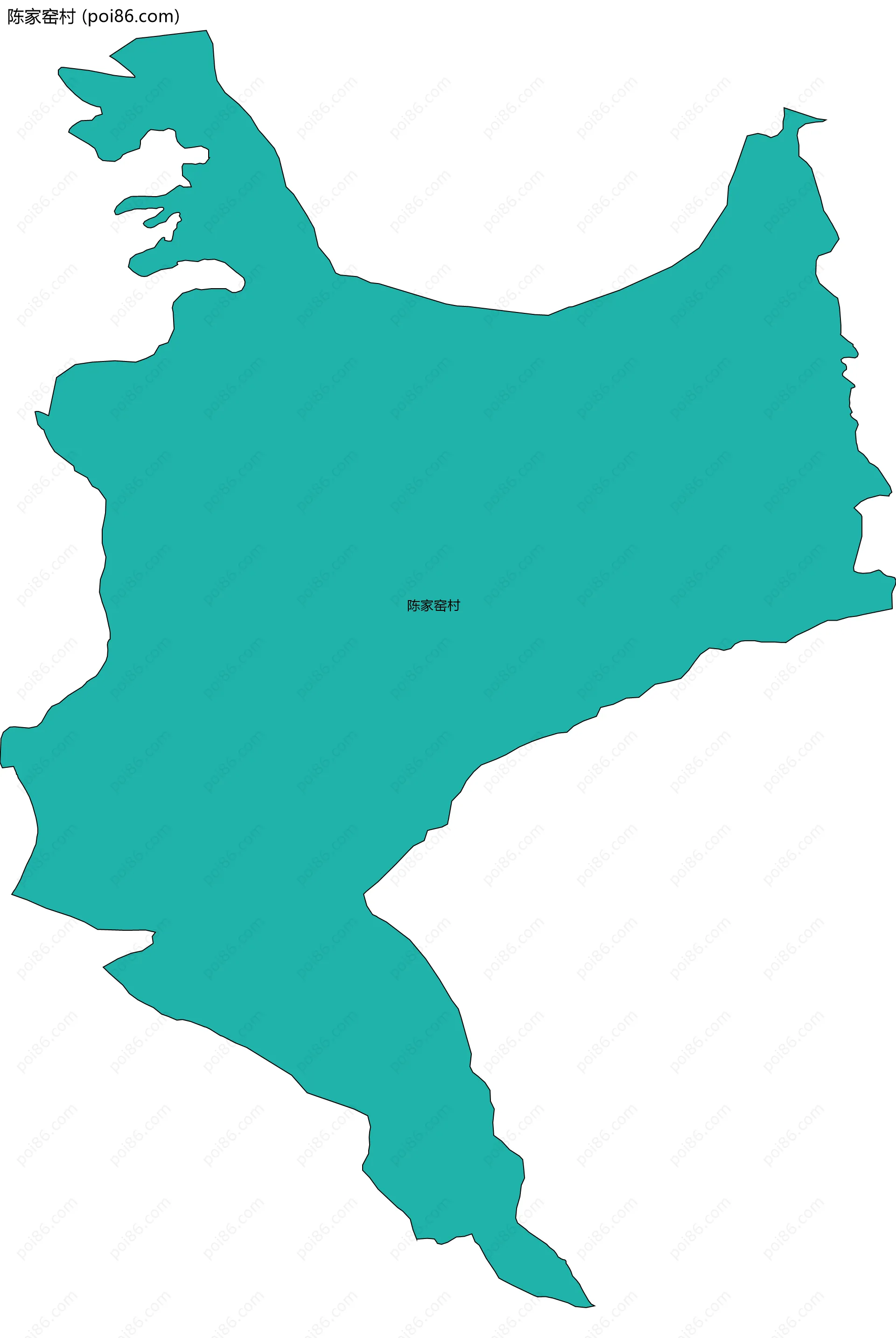 陈家窑村边界地图