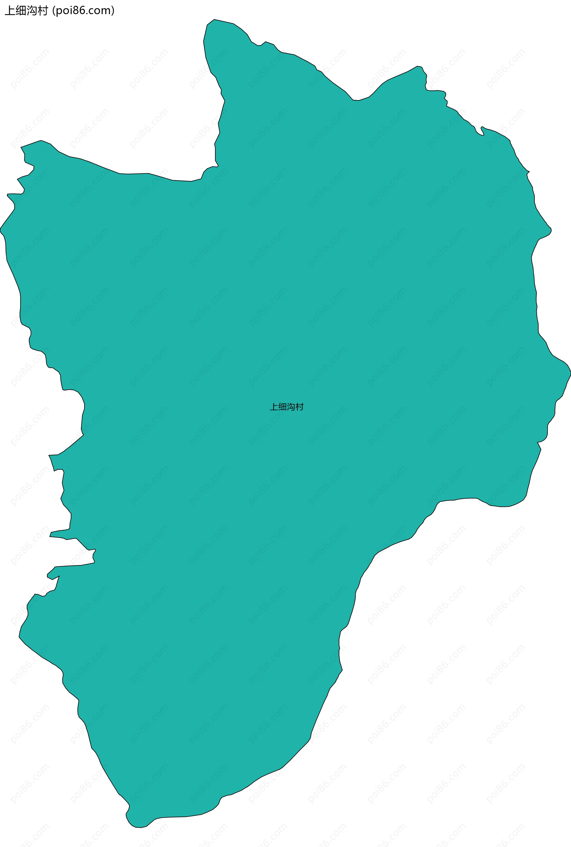 上细沟村边界地图