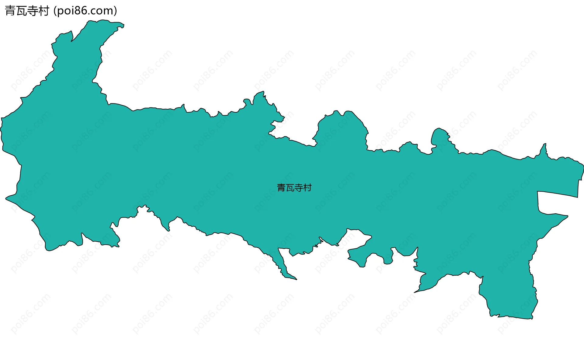 青瓦寺村边界地图