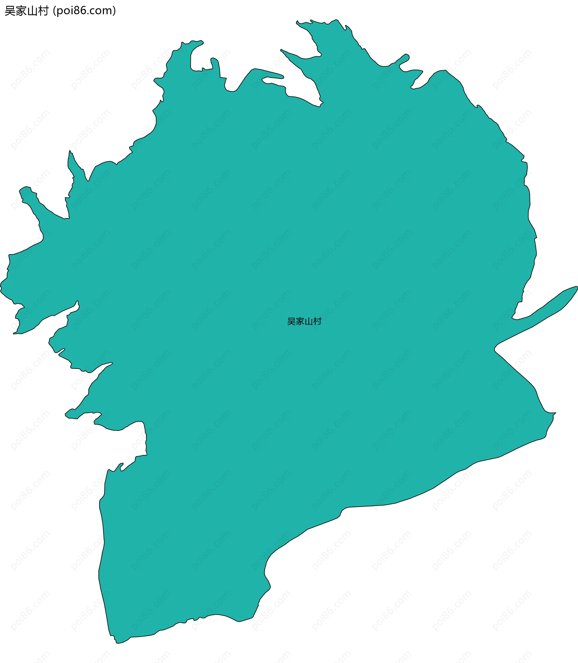 吴家山村边界地图