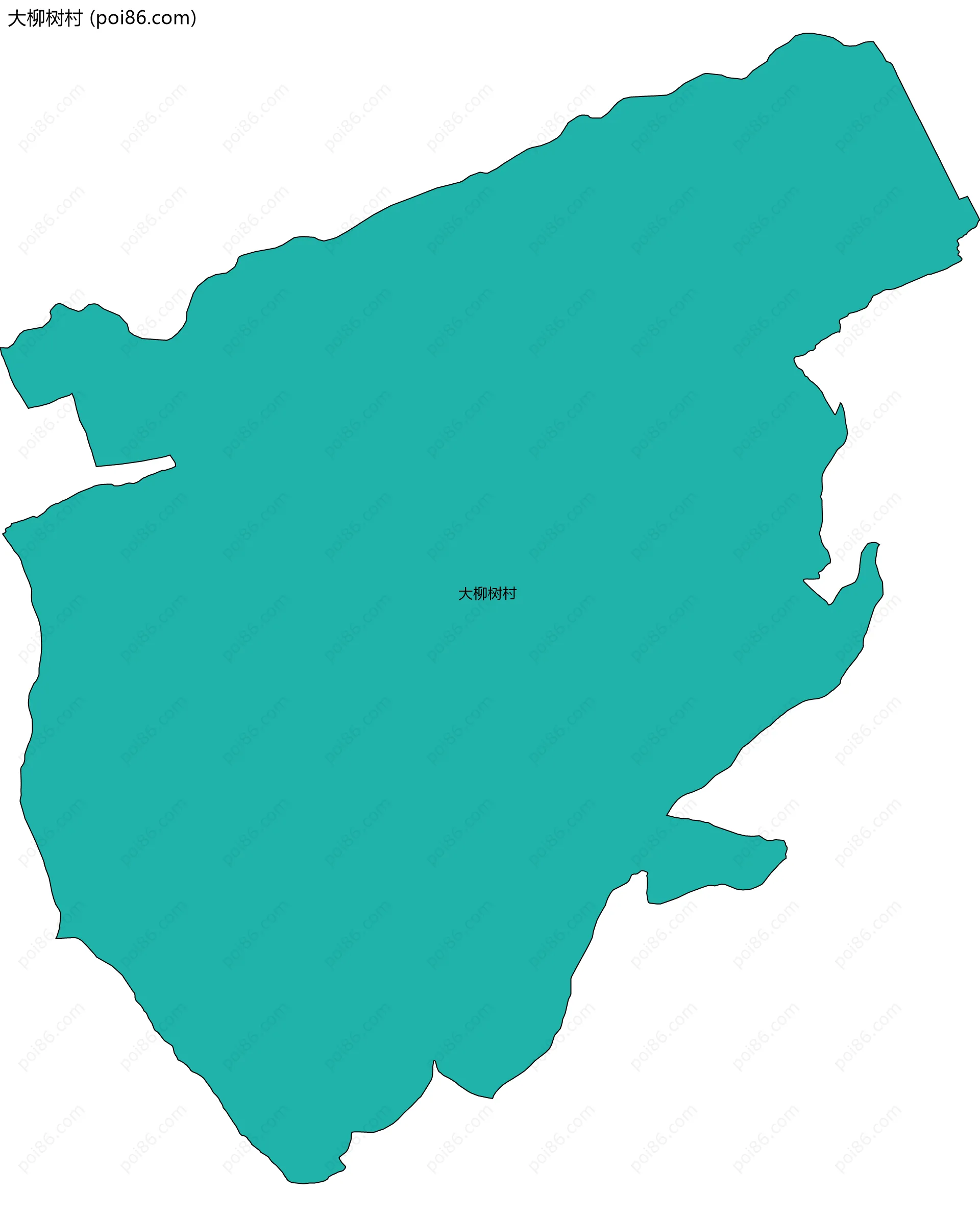 大柳树村边界地图