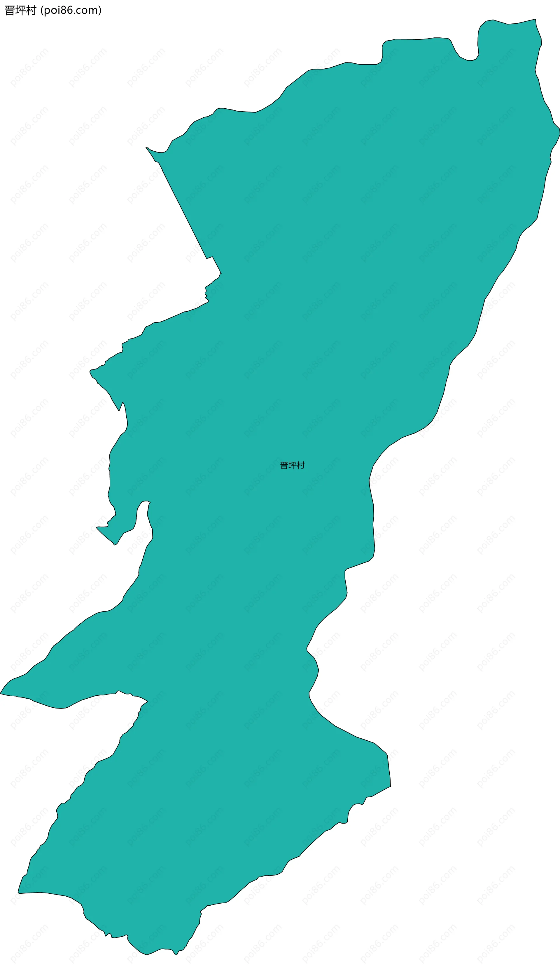 晋坪村边界地图