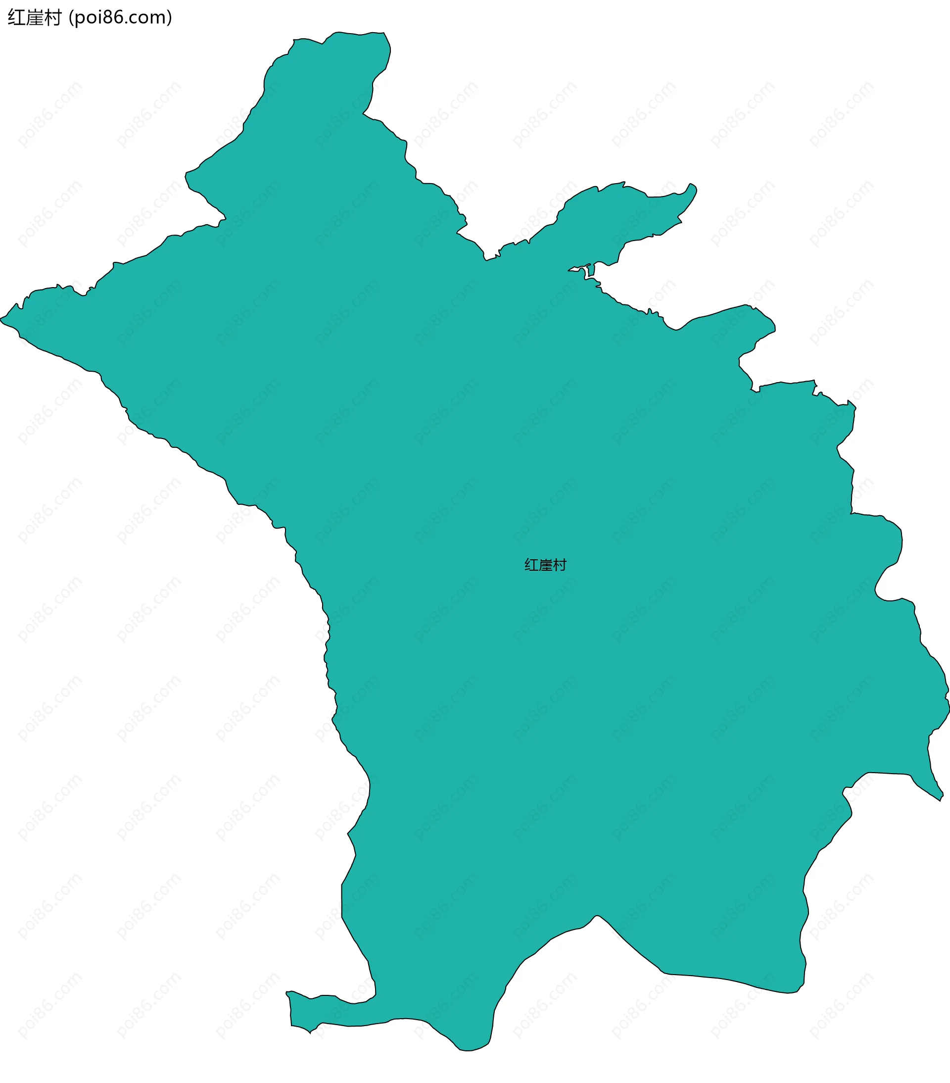 红崖村边界地图