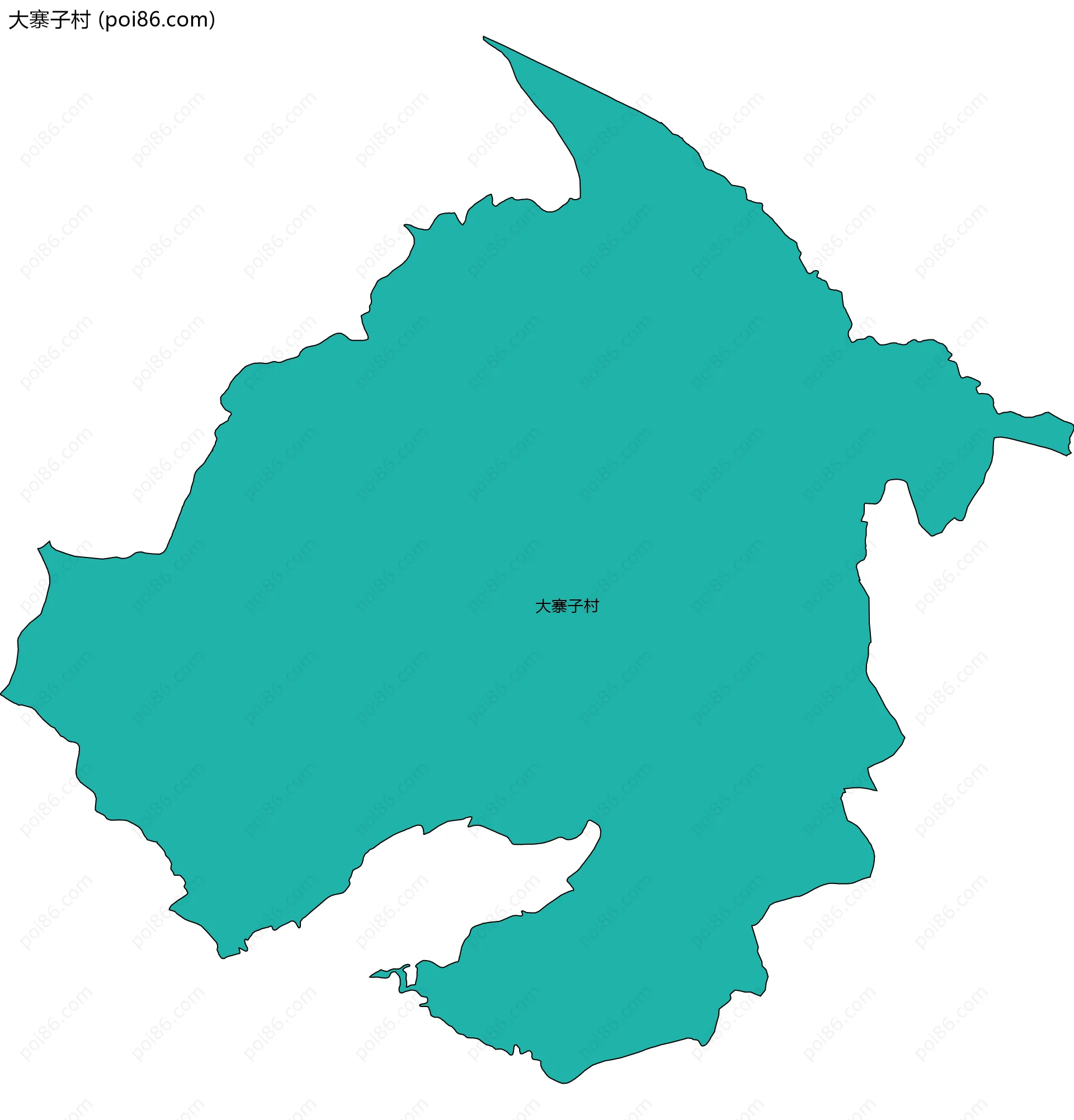 大寨子村边界地图