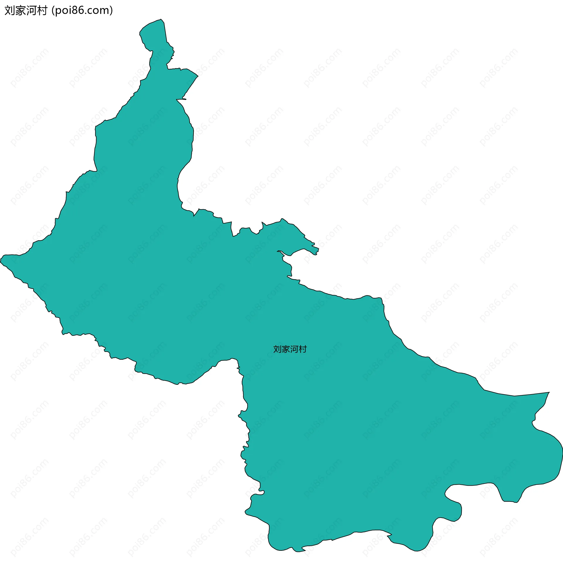 刘家河村边界地图