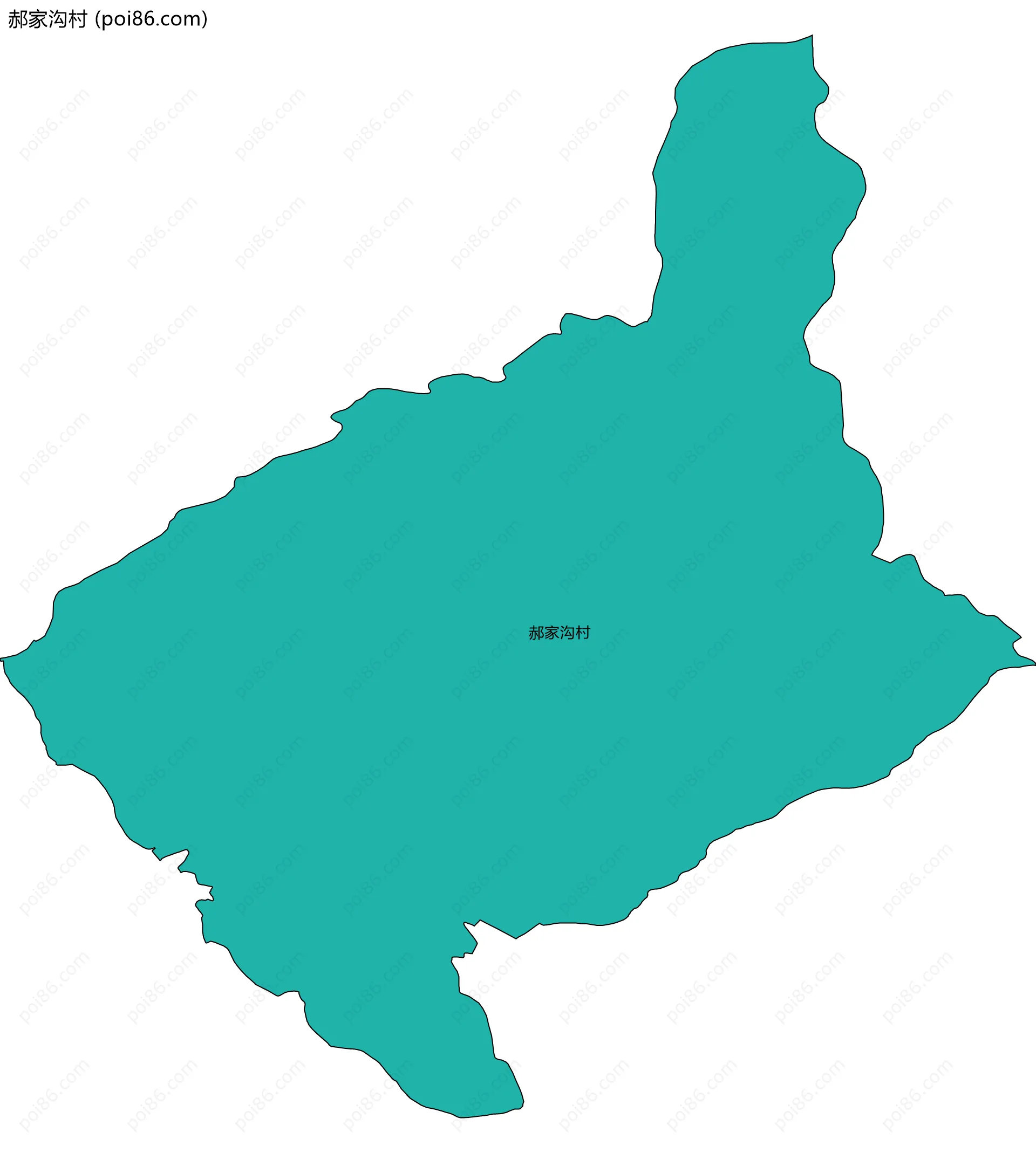 郝家沟村边界地图