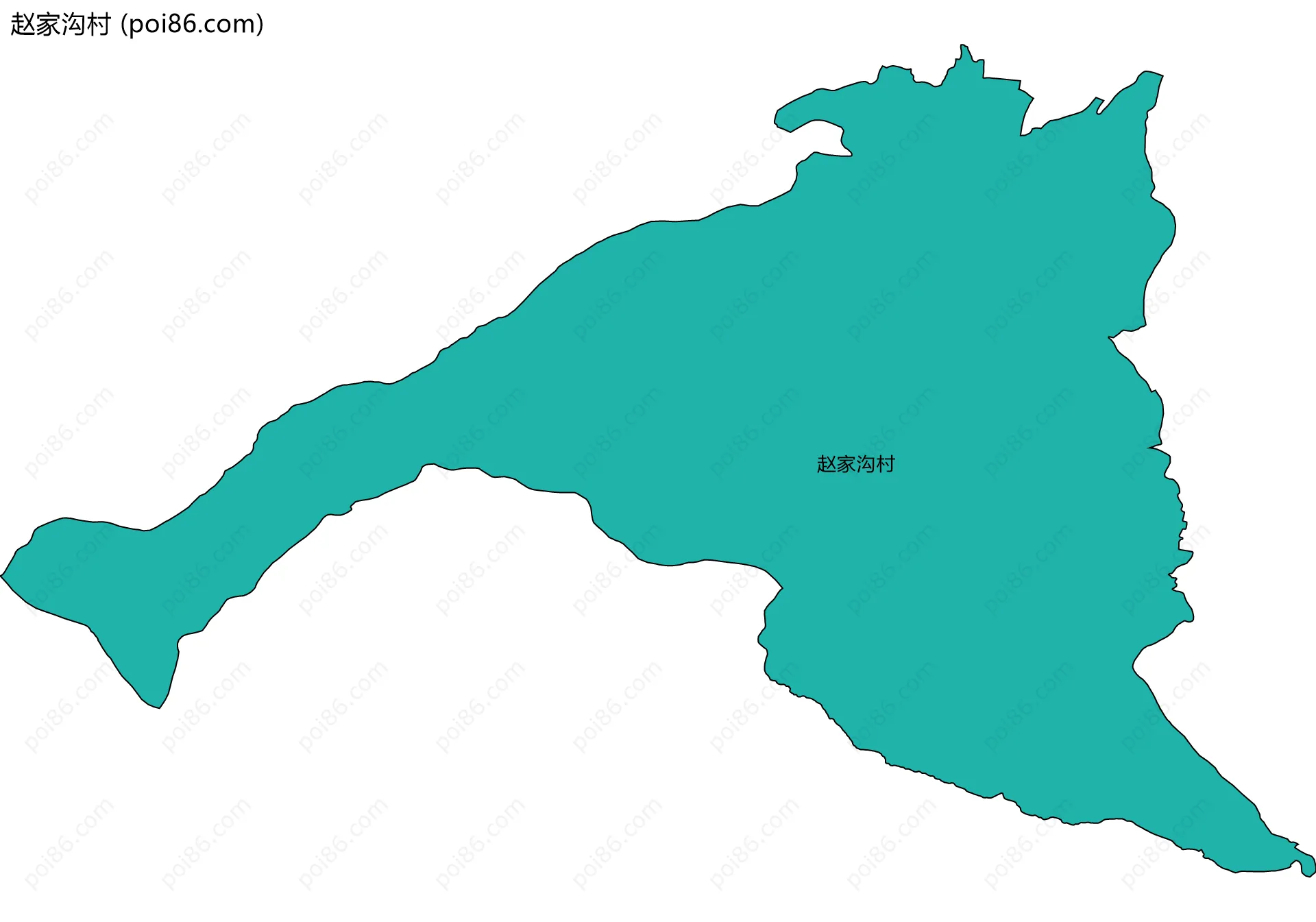 赵家沟村边界地图