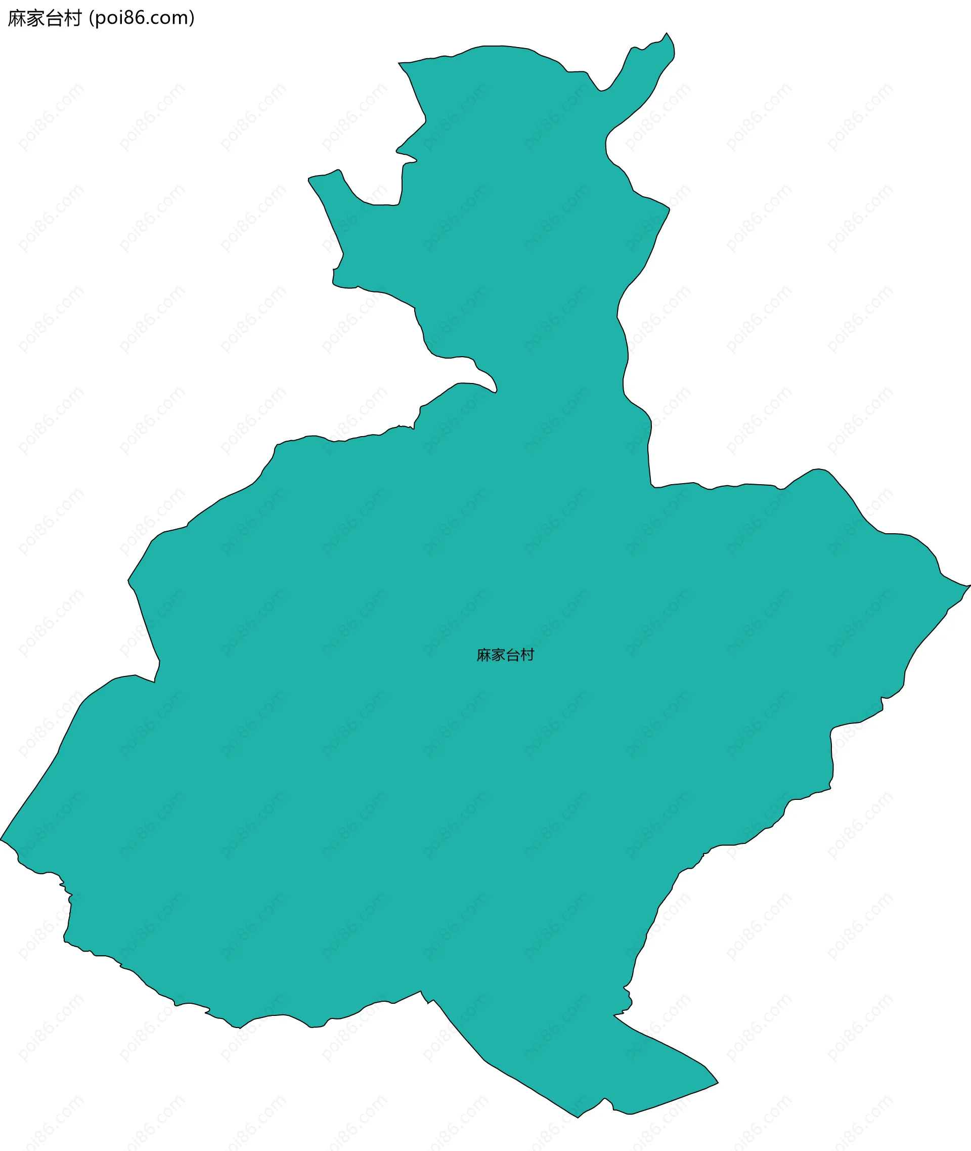 麻家台村边界地图