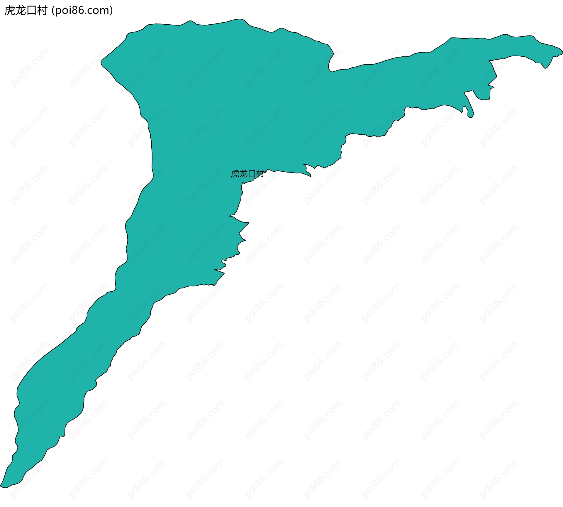 虎龙口村边界地图