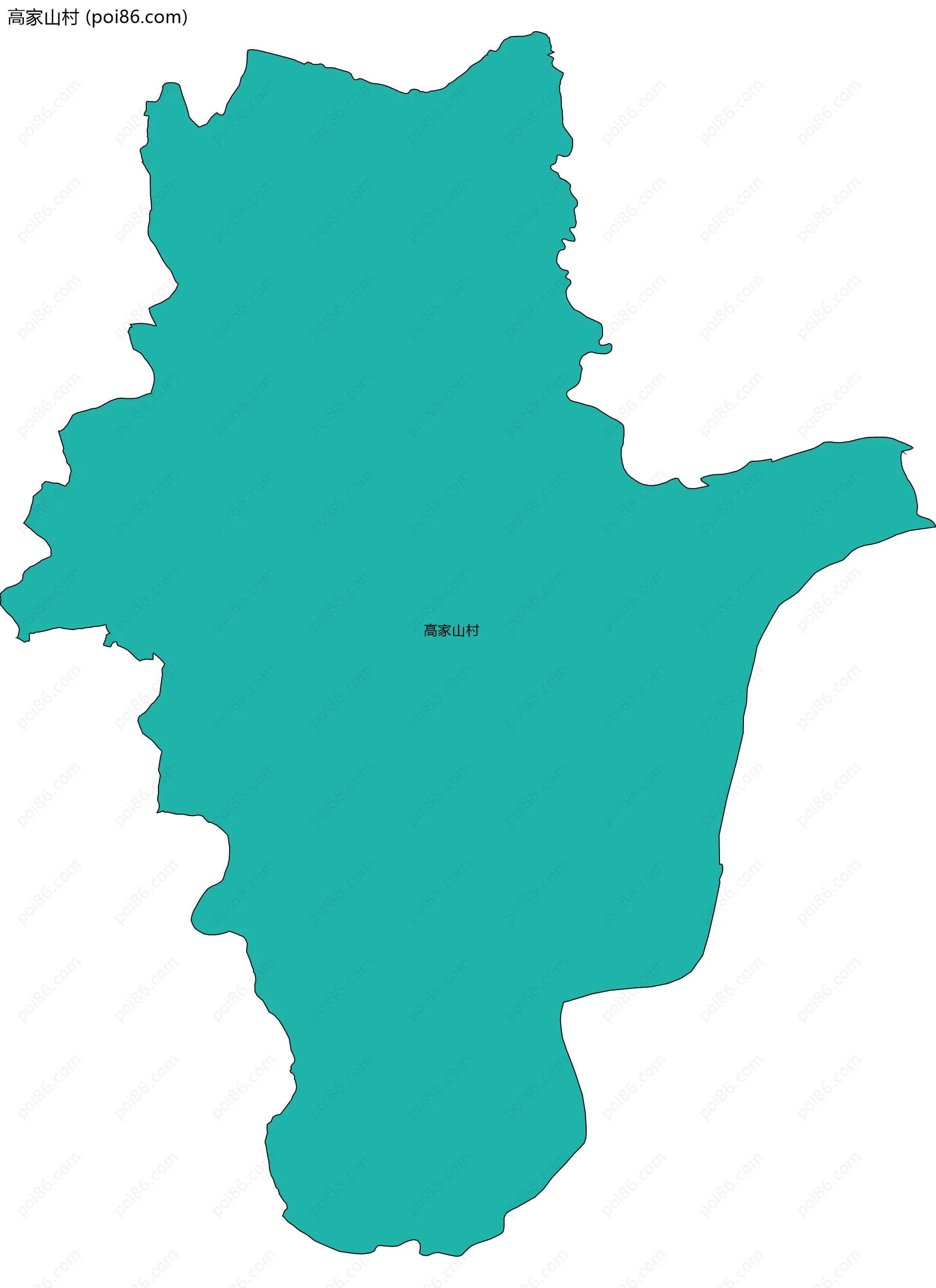 高家山村边界地图