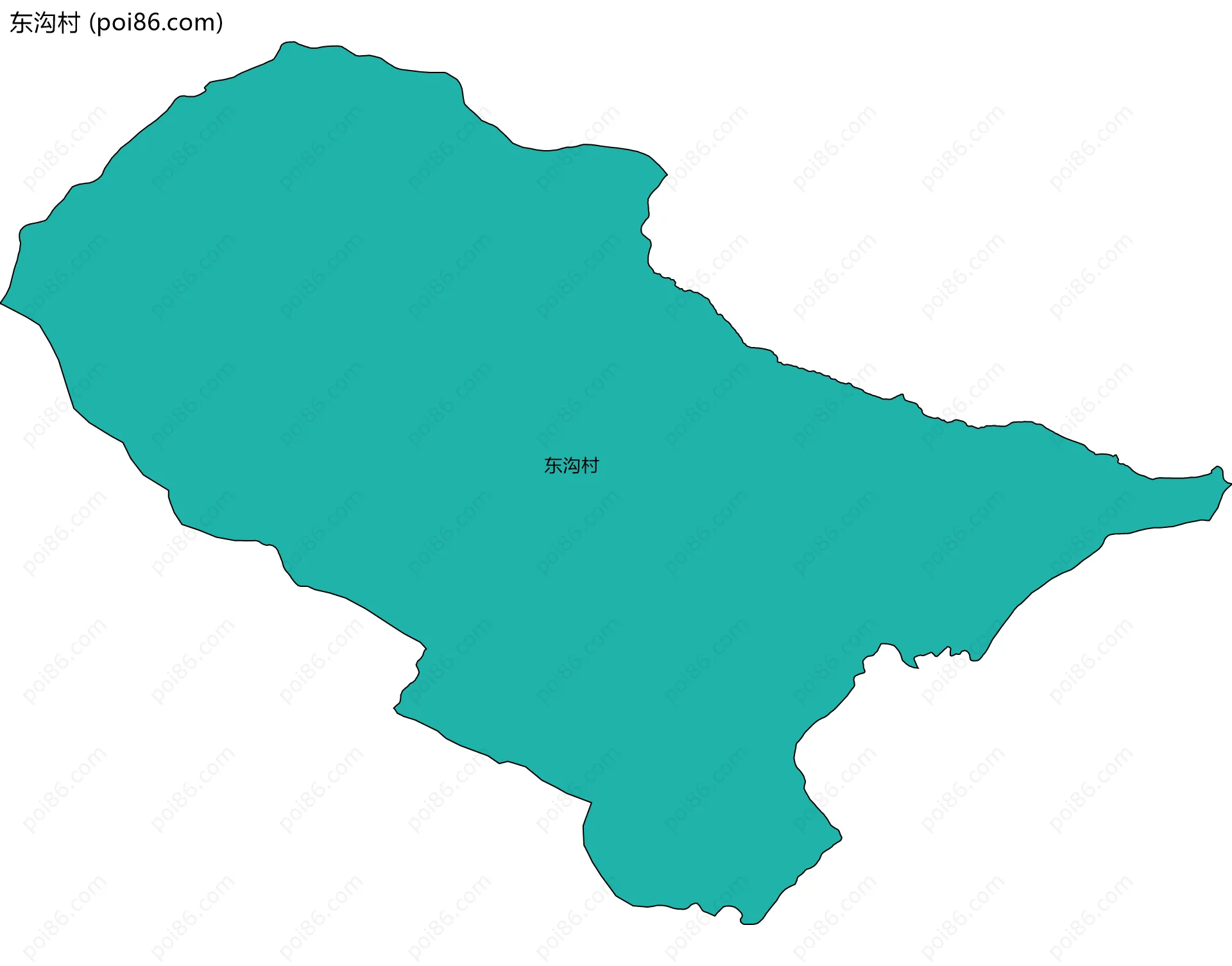 东沟村边界地图