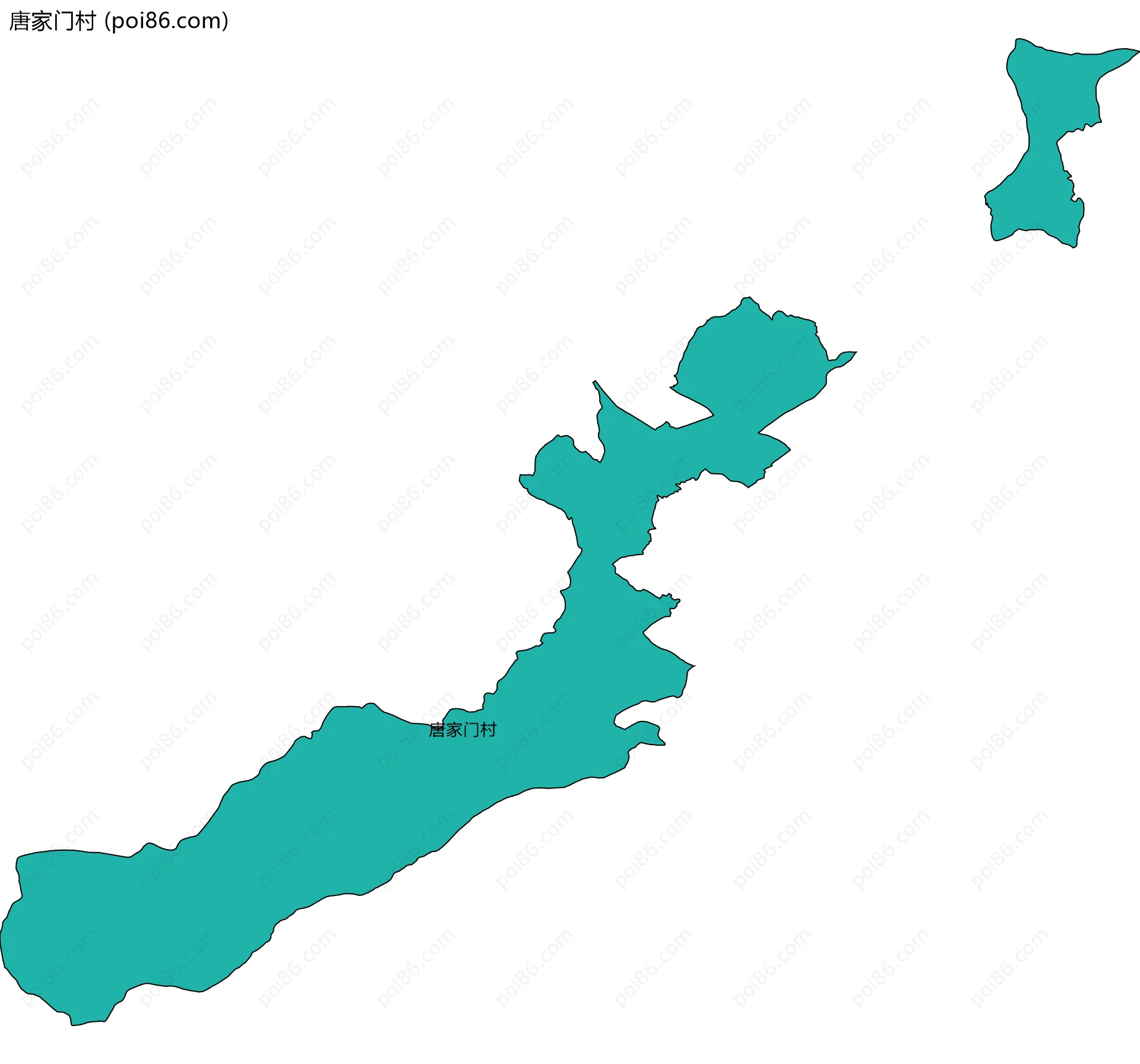 唐家门村边界地图