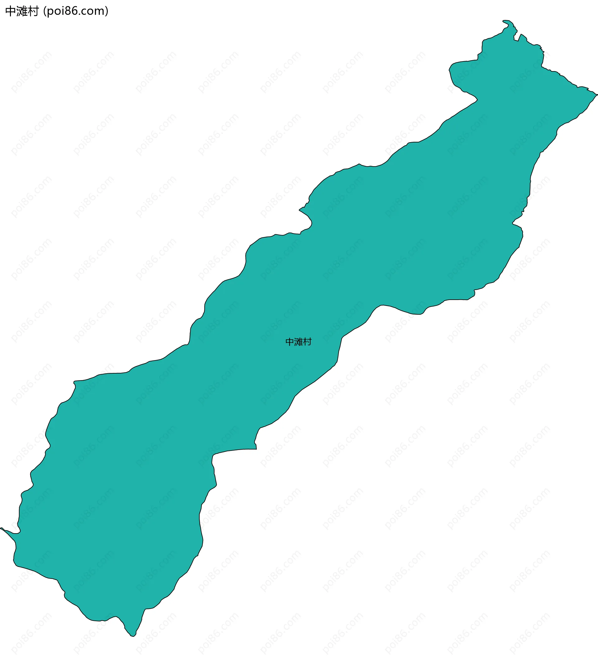 中滩村边界地图