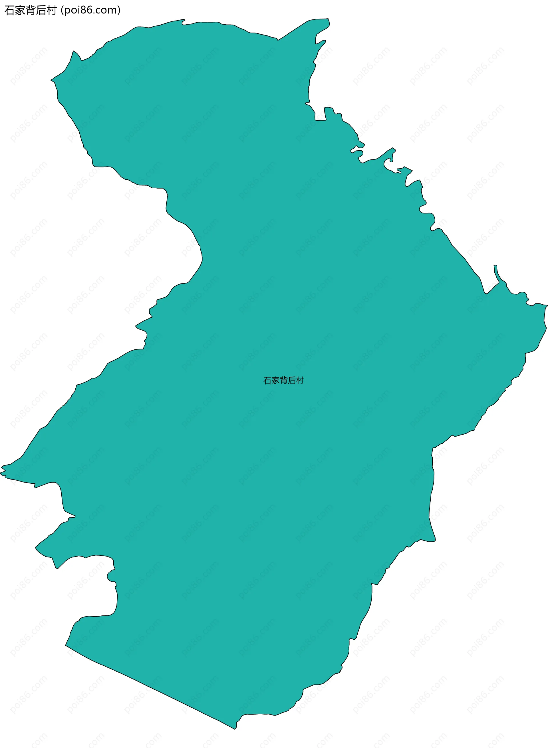 石家背后村边界地图