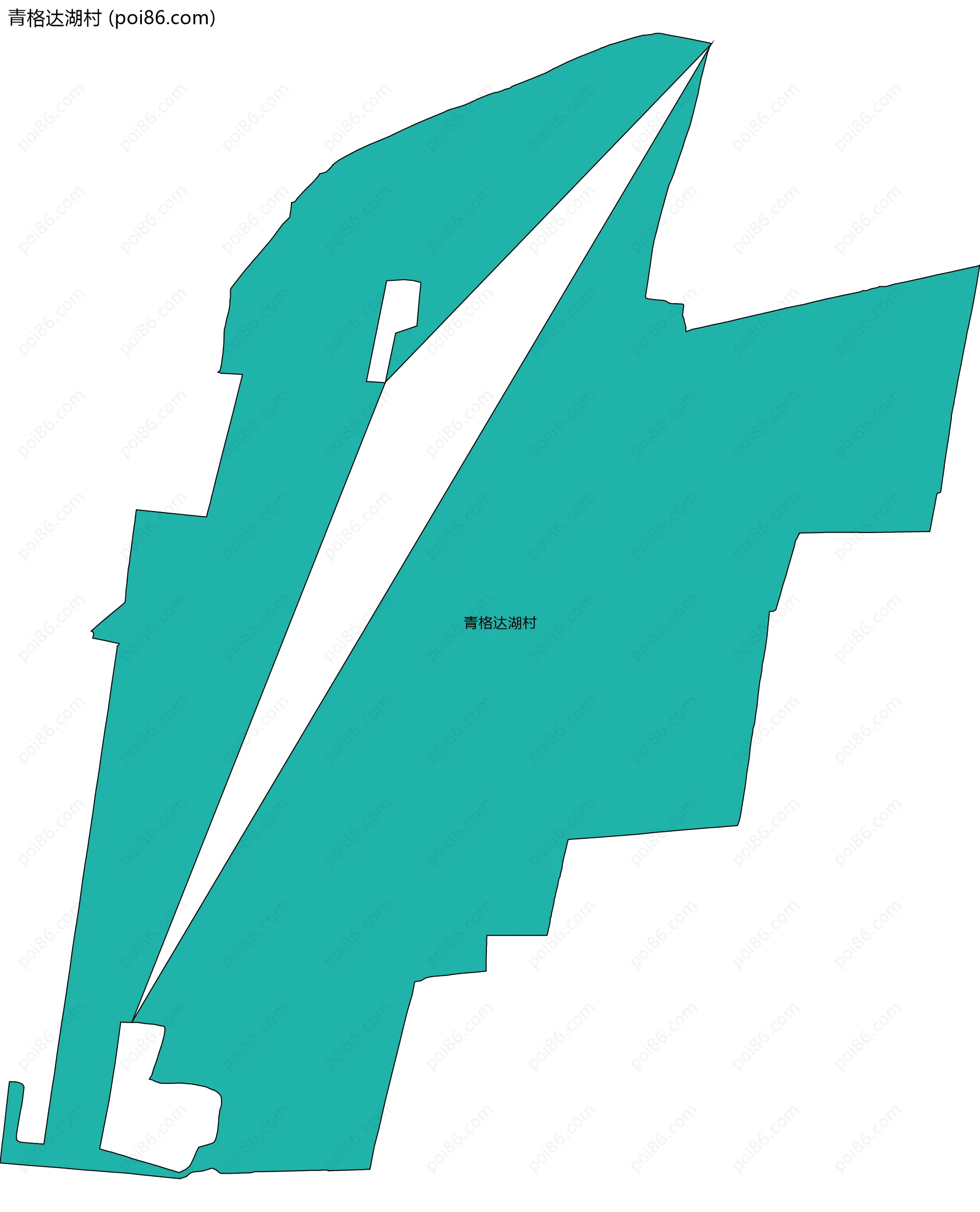 青格达湖村边界地图