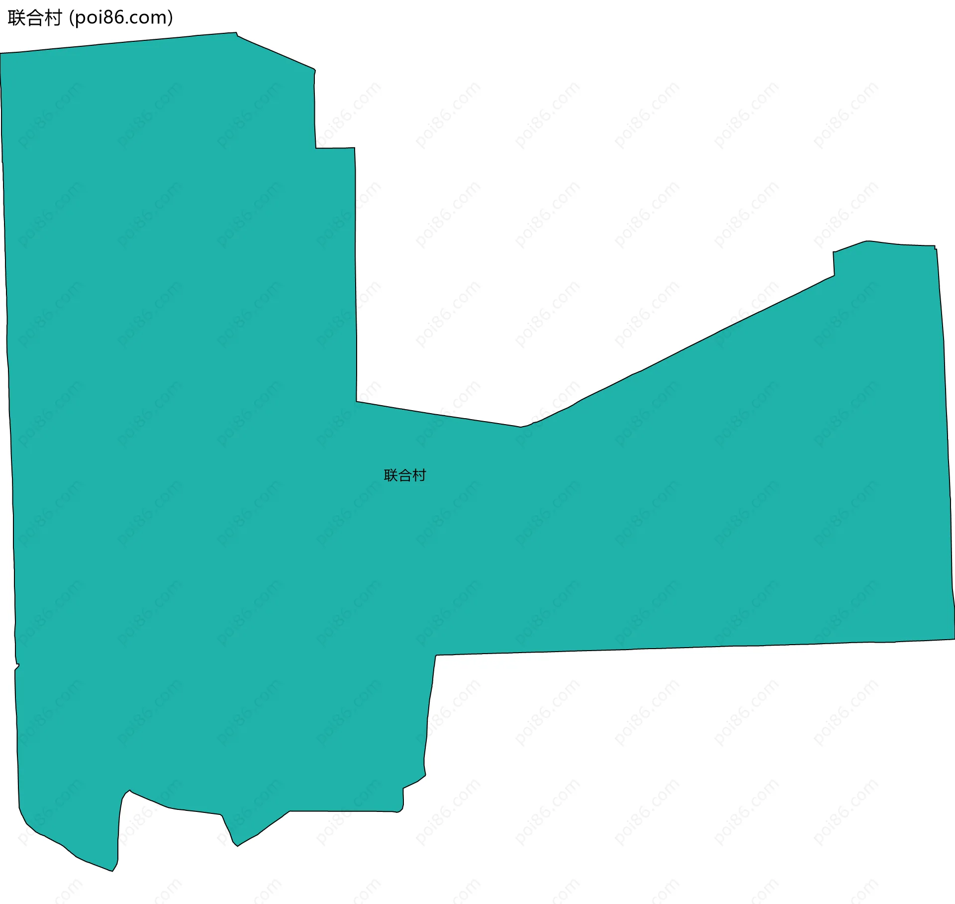 联合村边界地图
