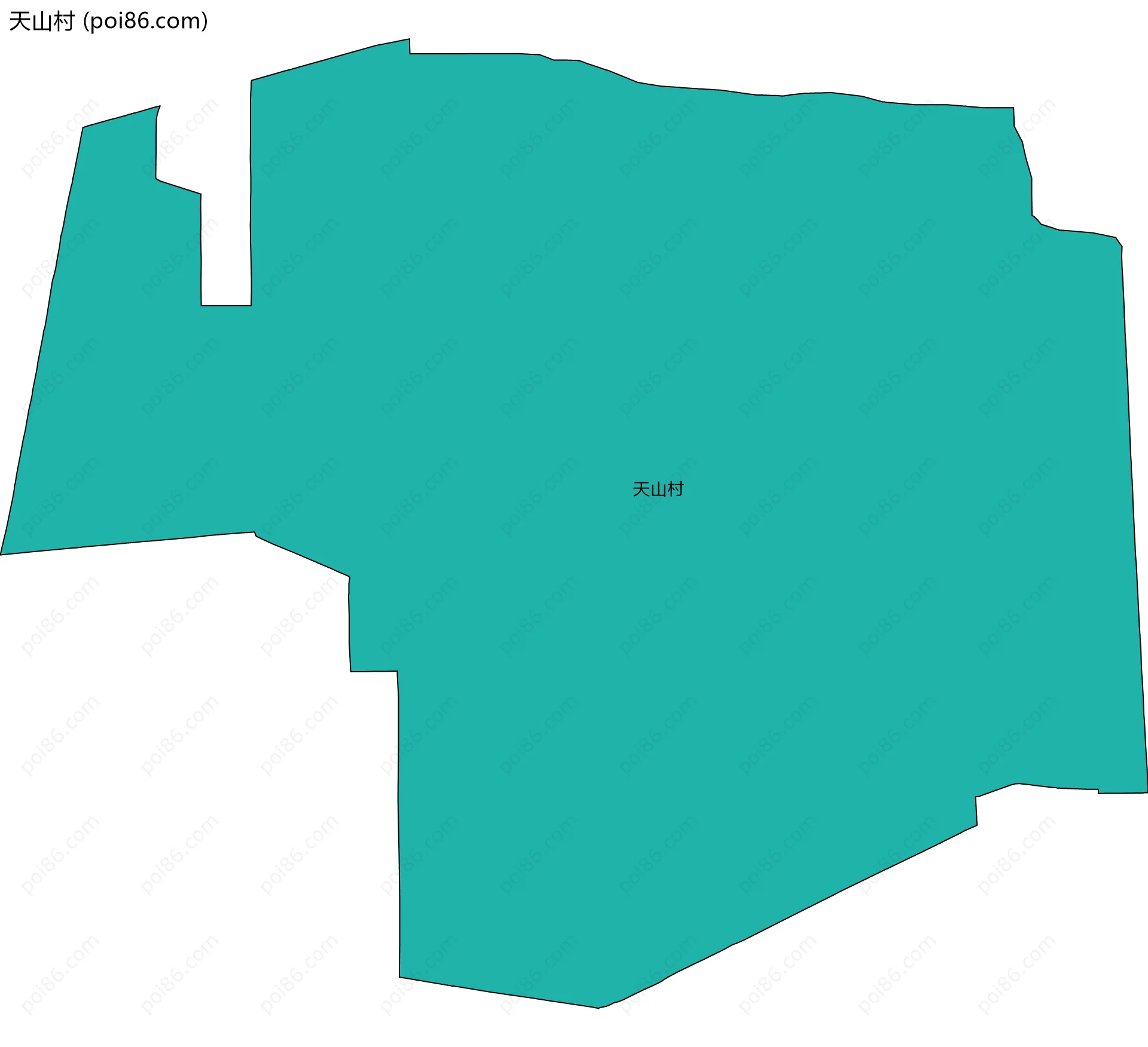 天山村边界地图