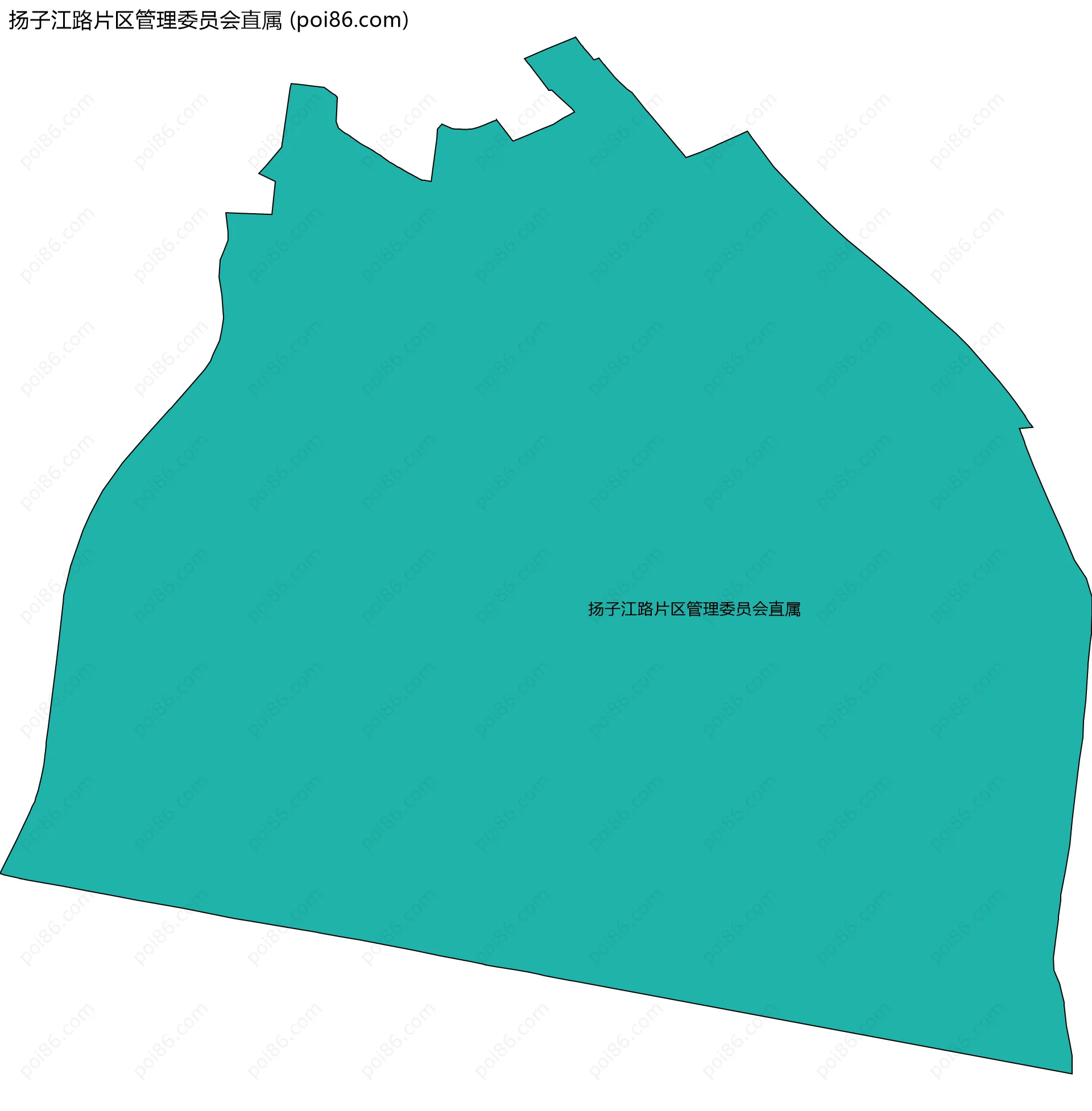 扬子江路片区管理委员会直属边界地图